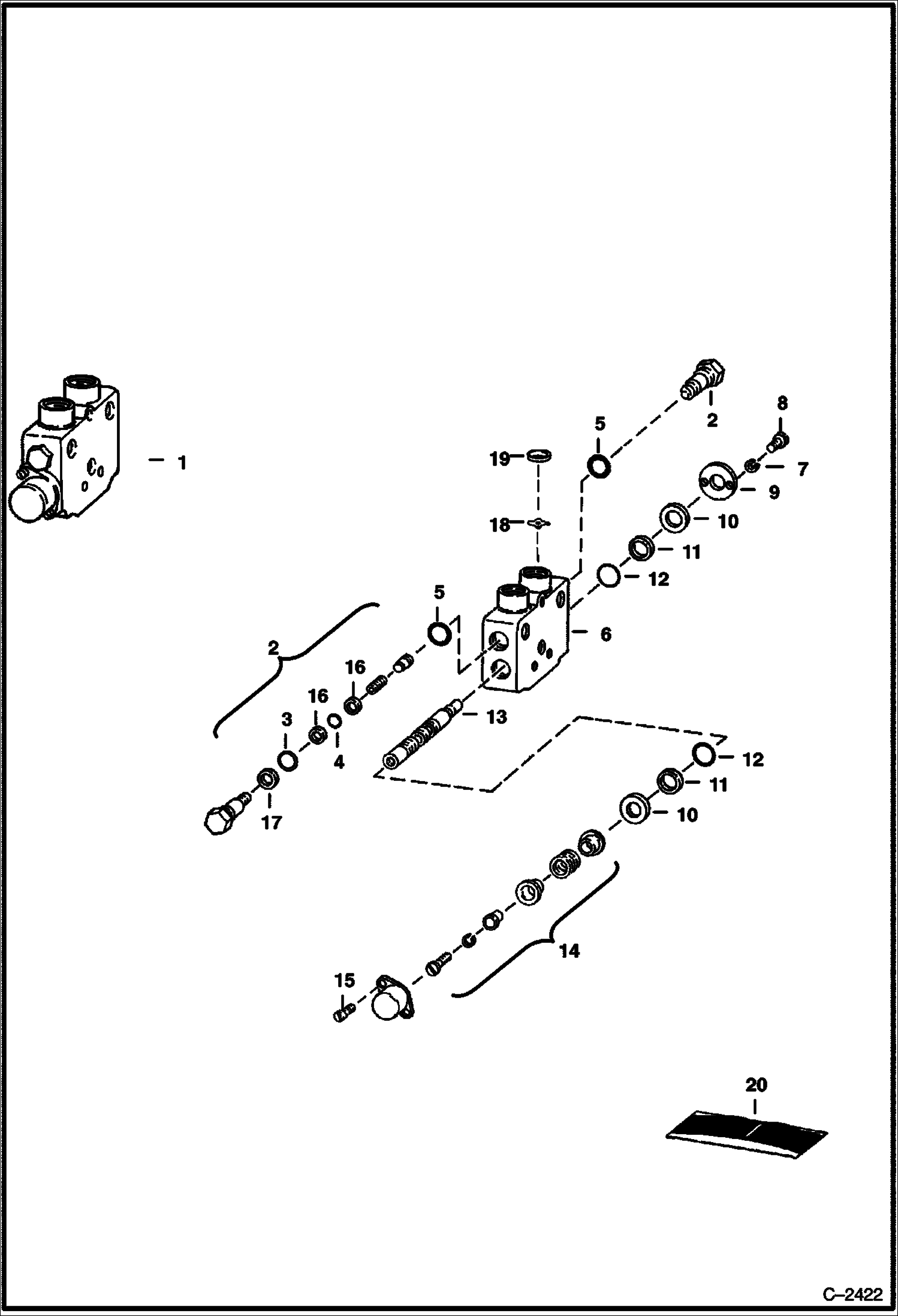 Схема запчастей Bobcat Articulated Loaders - TILT SECTION (Gresen CS) HYDRAULIC SYSTEM