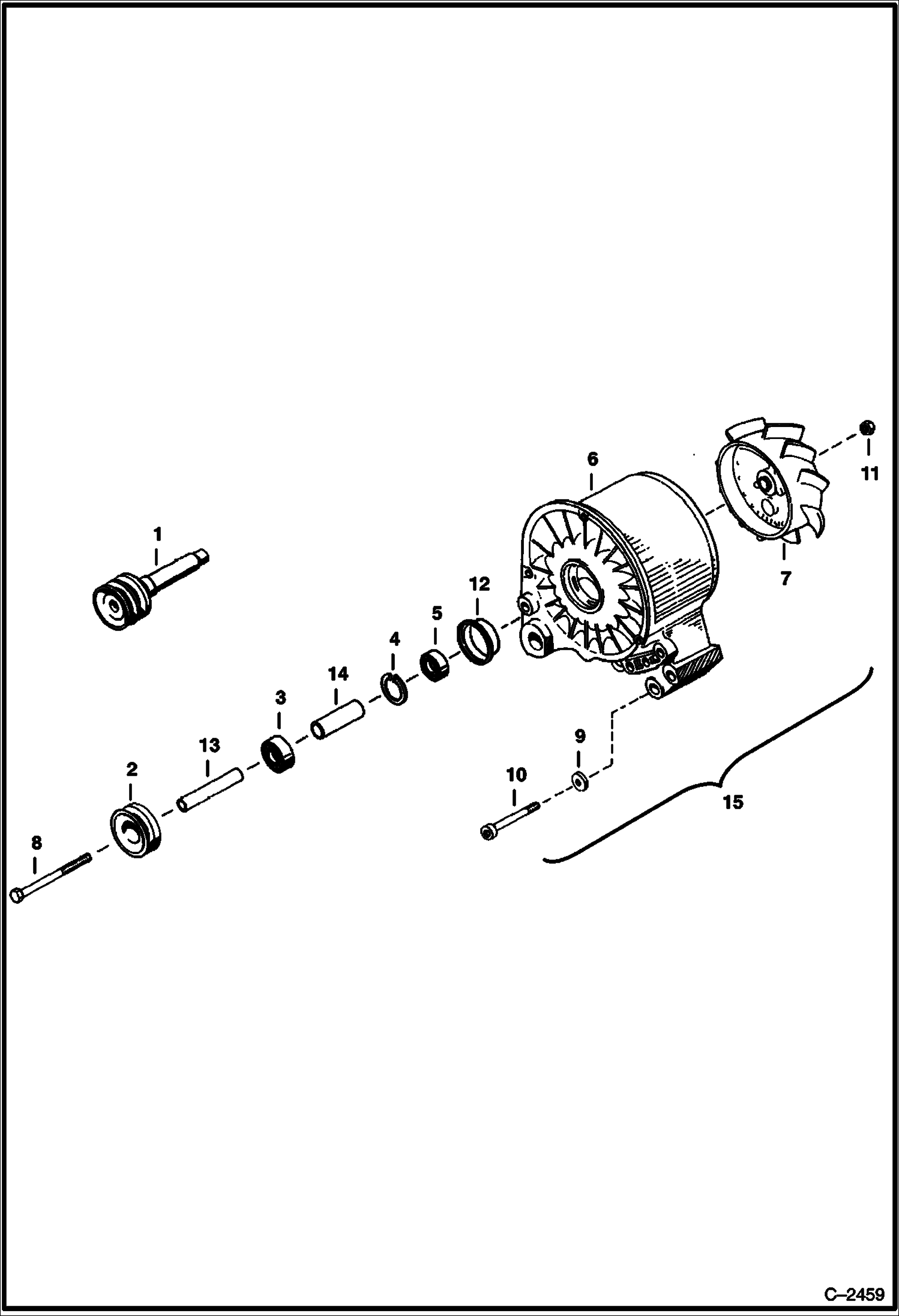Схема запчастей Bobcat 700s - AIR BLOWER (Deutz 511) POWER UNIT