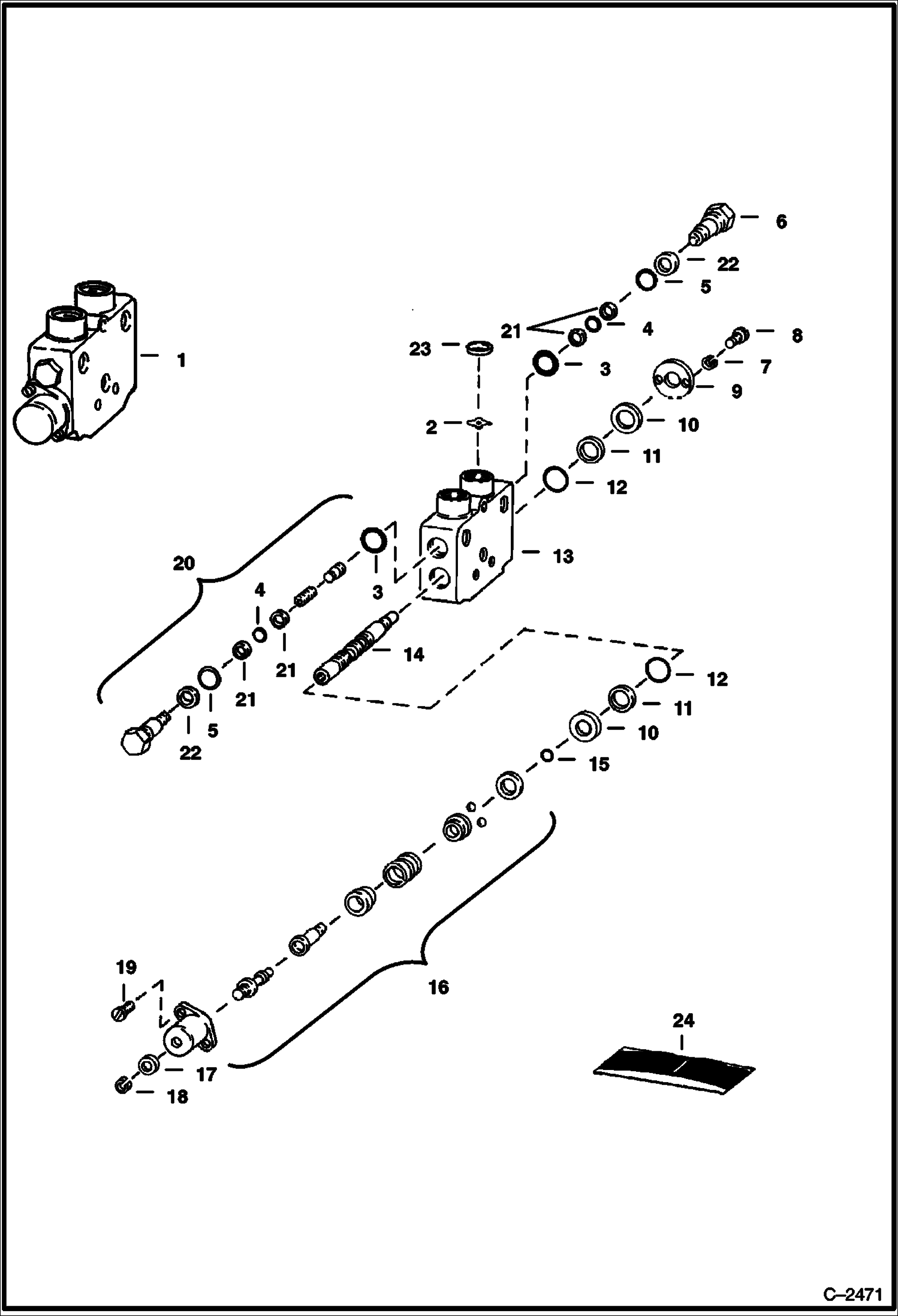 Схема запчастей Bobcat Articulated Loaders - LIFT SECTION (Gresen CS) HYDRAULIC SYSTEM