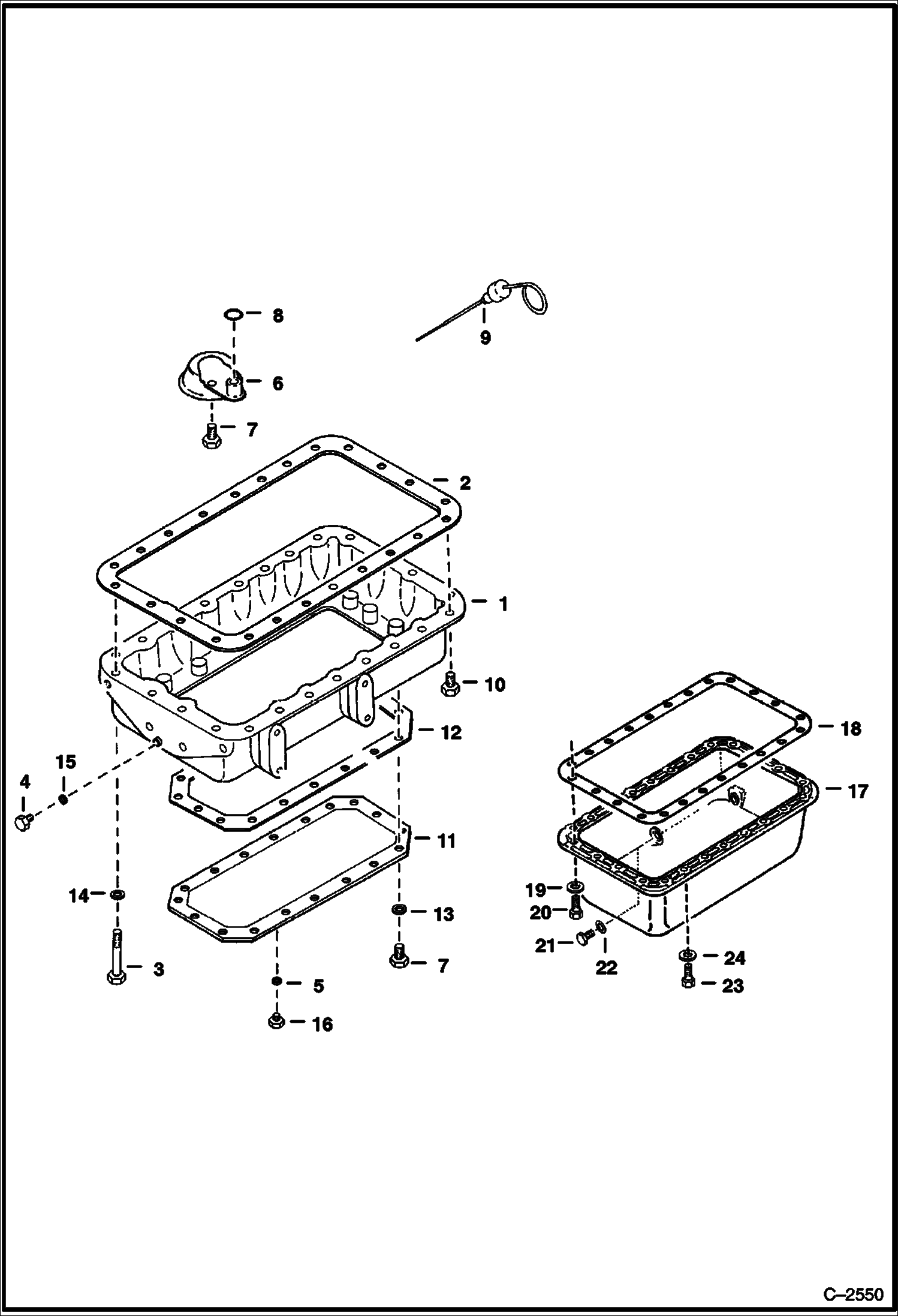 Схема запчастей Bobcat Articulated Loaders - OIL PAN POWER UNIT