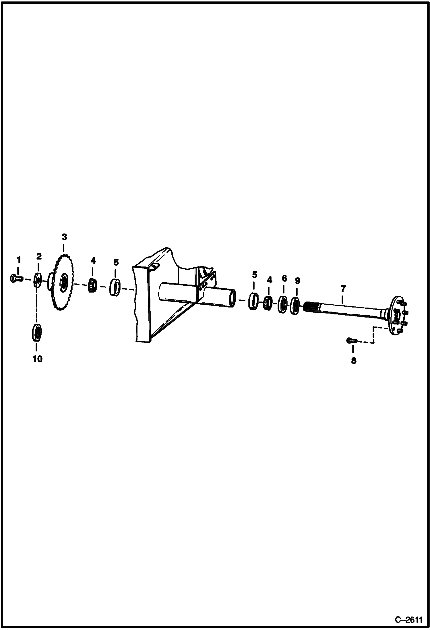 Схема запчастей Bobcat 700s - AXLE DRIVE TRAIN