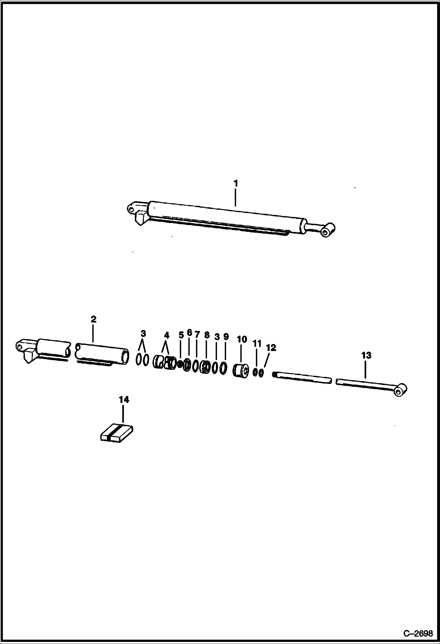 Схема запчастей Bobcat Articulated Loaders - TILT CYLINDER HYDRAULIC SYSTEM