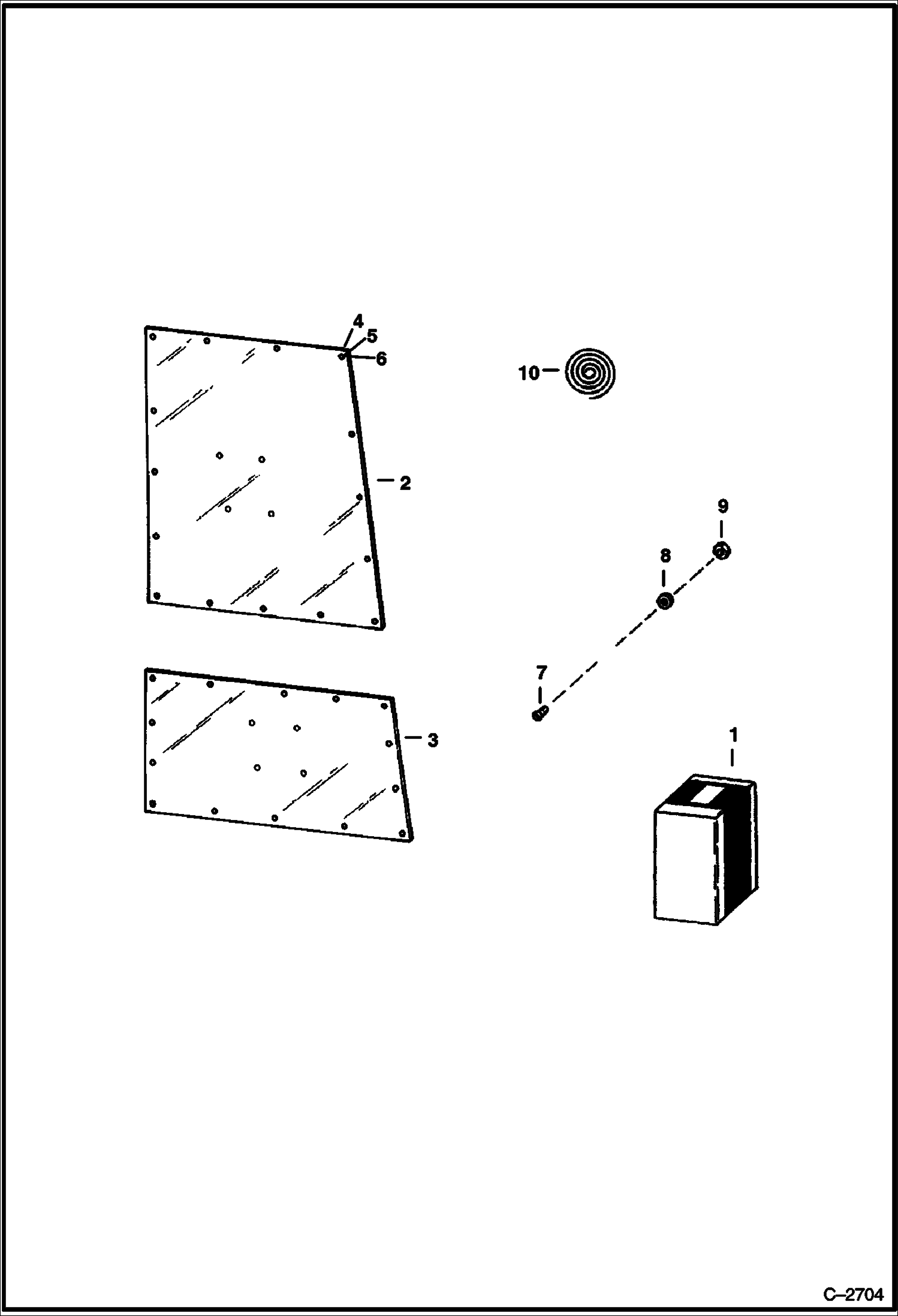 Схема запчастей Bobcat Articulated Loaders - CAB ENCLOSURE KIT (S/N 13091 & Below) ACCESSORIES & OPTIONS