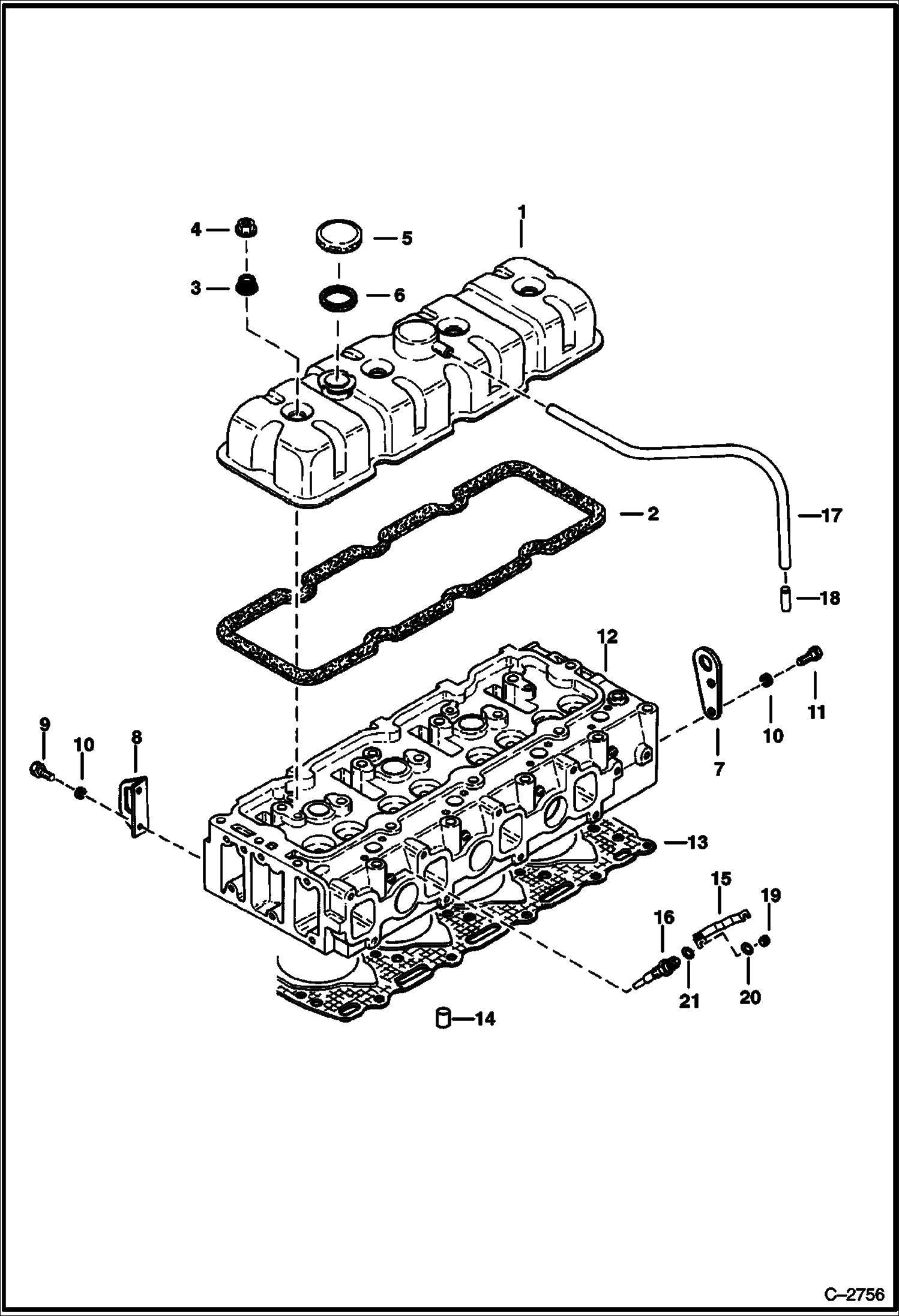 Схема запчастей Bobcat Articulated Loaders - VALVE COVER POWER UNIT