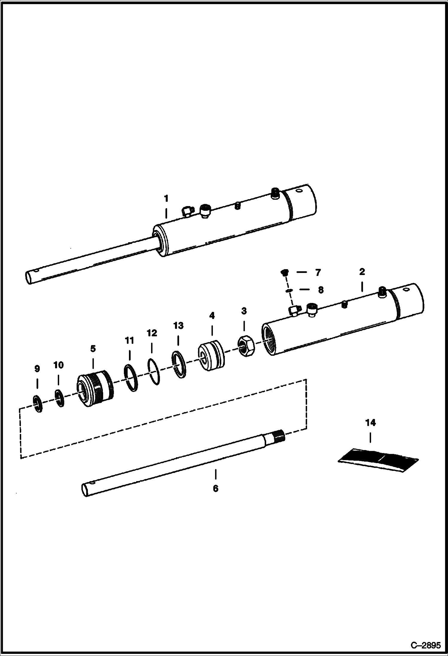 Схема запчастей Bobcat BACKHOE - BACKHOE (Mounting Cylinder) (911C) 911C BACKHOE