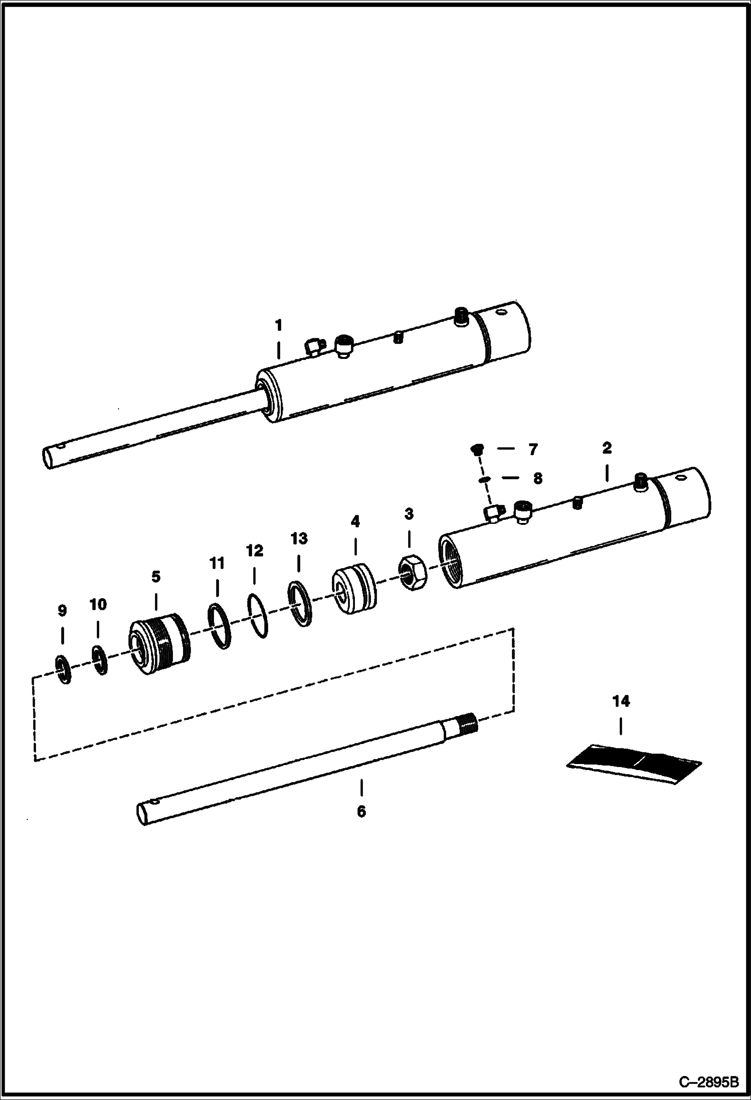 Схема запчастей Bobcat BACKHOE - BACKHOE (Lock Cylinder) (911B) (914B) 911B/914B BACKHOE