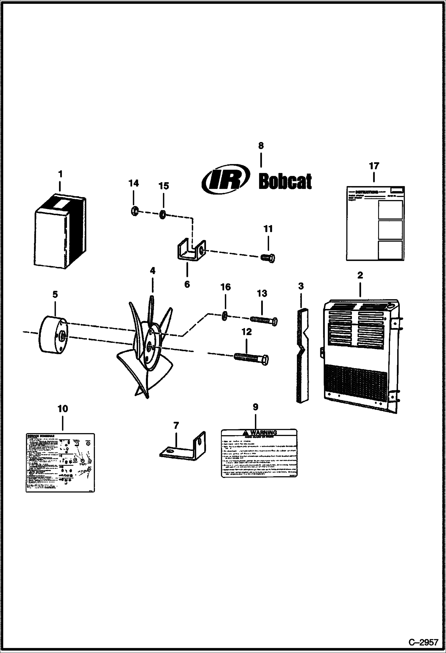 Схема запчастей Bobcat 400s - ENGINE COOLING KIT ACCESSORIES & OPTIONS