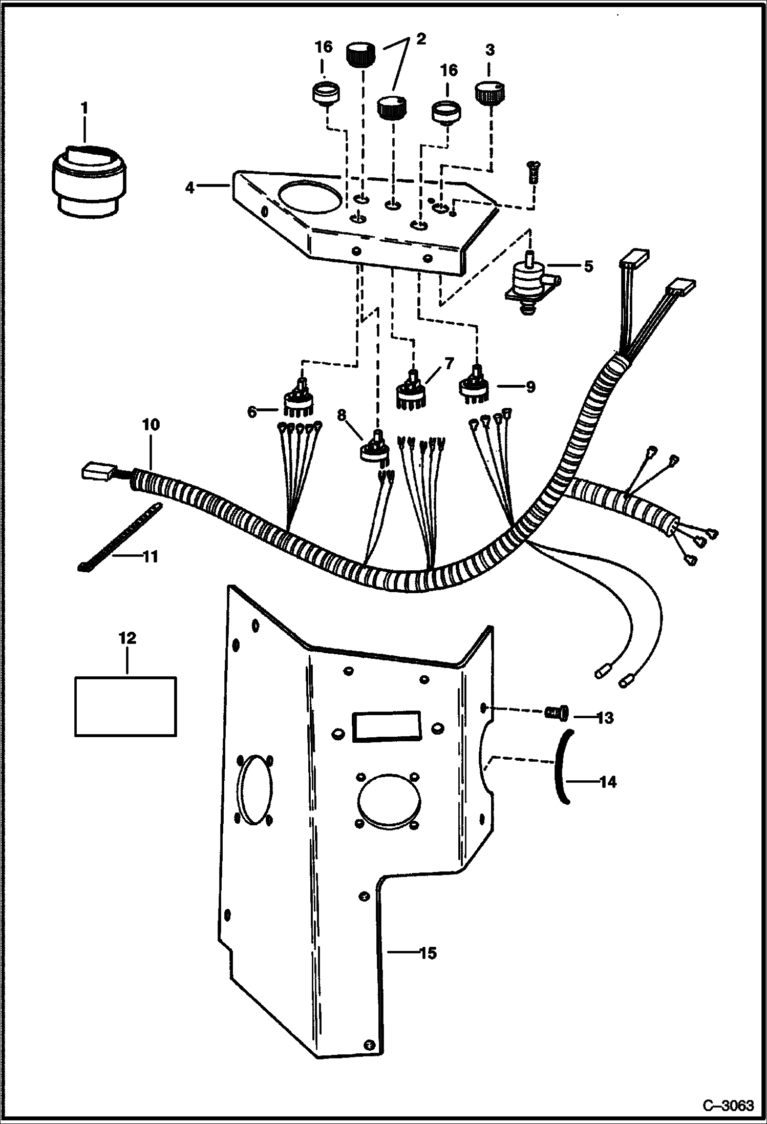 Схема запчастей Bobcat Articulated Loaders - AUXILIARY CONSOLE ACCESSORIES & OPTIONS