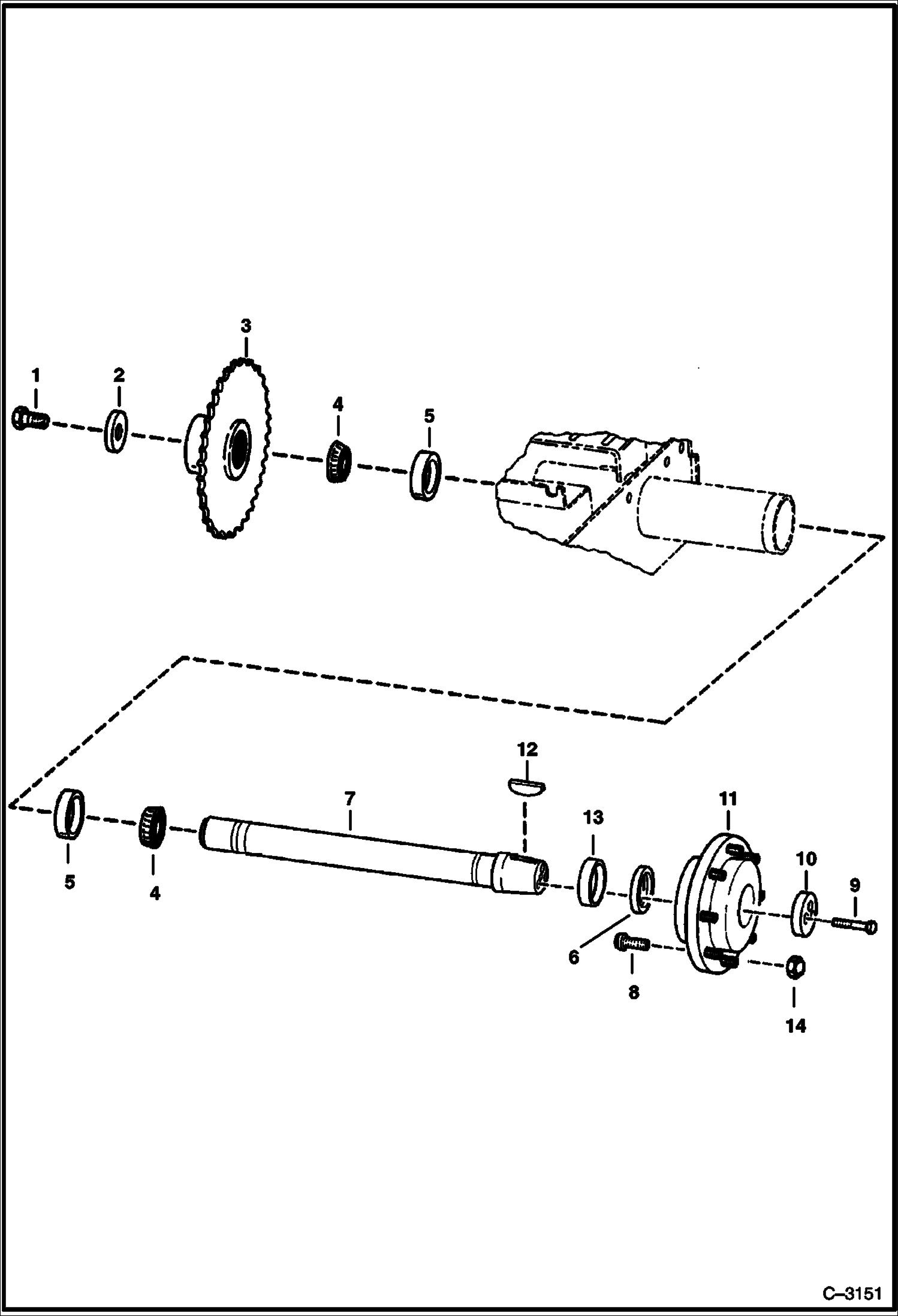 Схема запчастей Bobcat 800s - AXLE DRIVE TRAIN