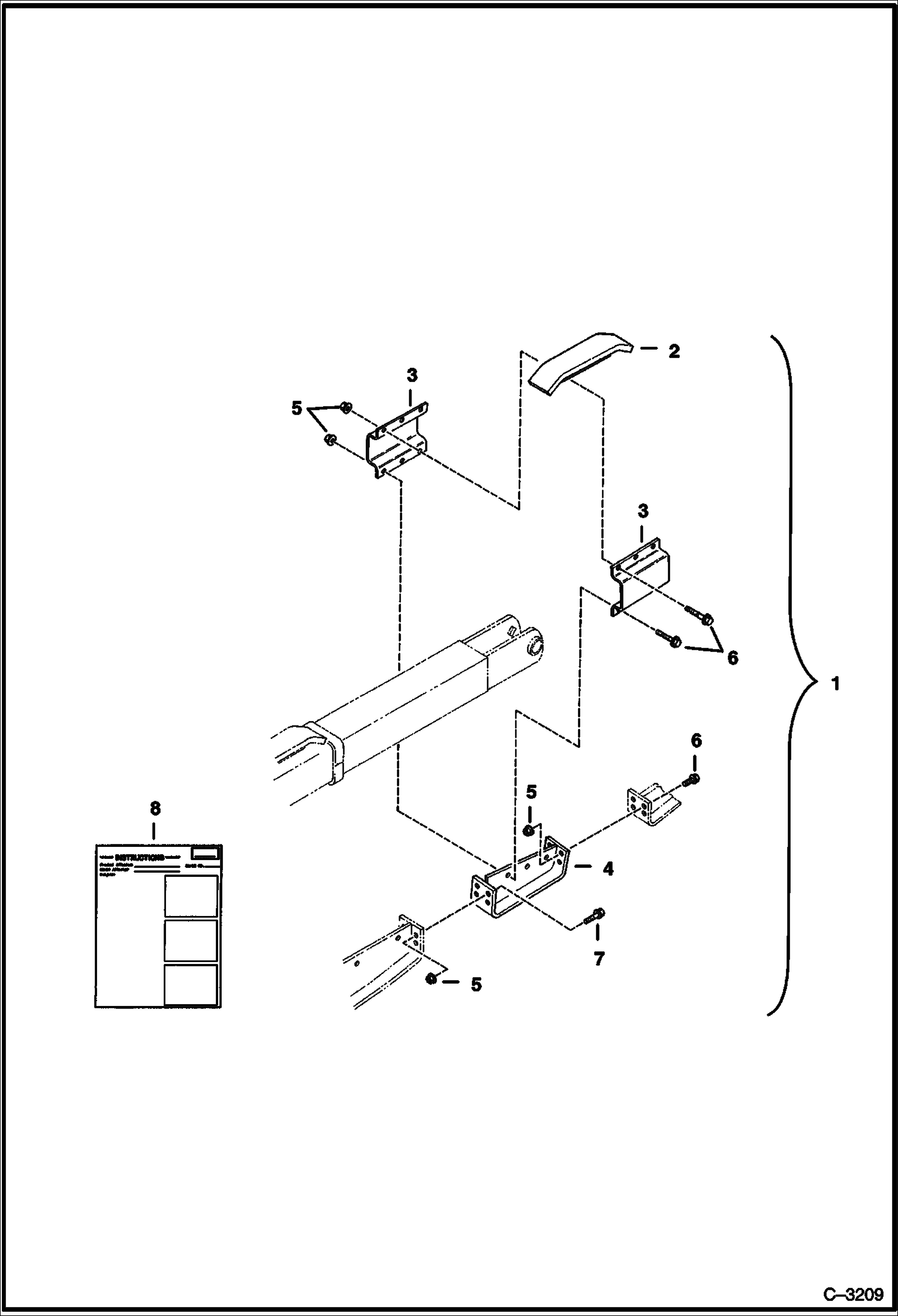 Схема запчастей Bobcat TRENCHERS - TRENCHER (Chain Guides) (1219 mm (4)) (LT305) Loader
