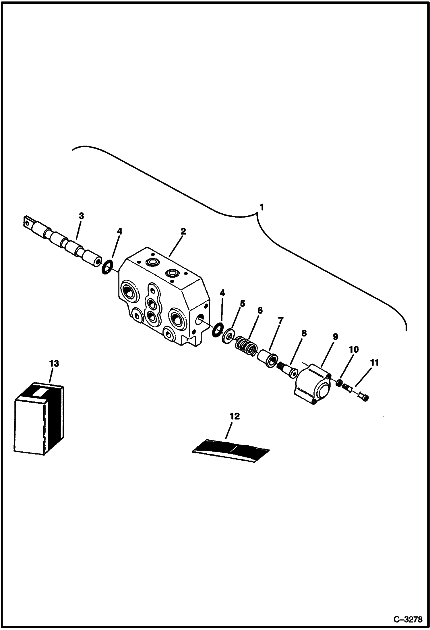 Схема запчастей Bobcat 225 - VALVE SECTION Blade 12024 & Above HYDRAULIC SYSTEM