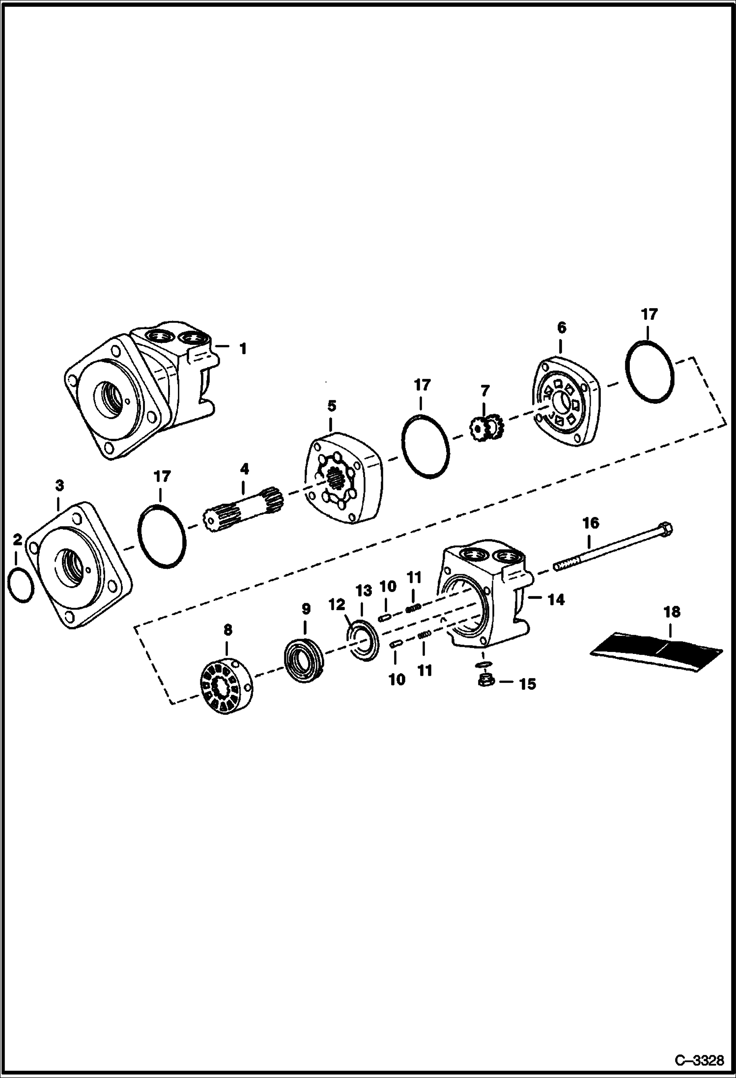 Схема запчастей Bobcat TRENCHERS - TRENCHER (Hydraulic Motor) (LT102 2336) Loader