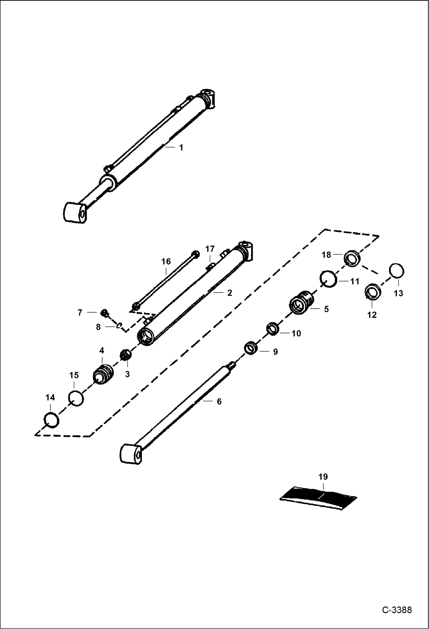 Схема запчастей Bobcat BACKHOE - BACKHOE (Stabilizer Cylinder) (607 7750 & A5CW) 607 BACKHOE