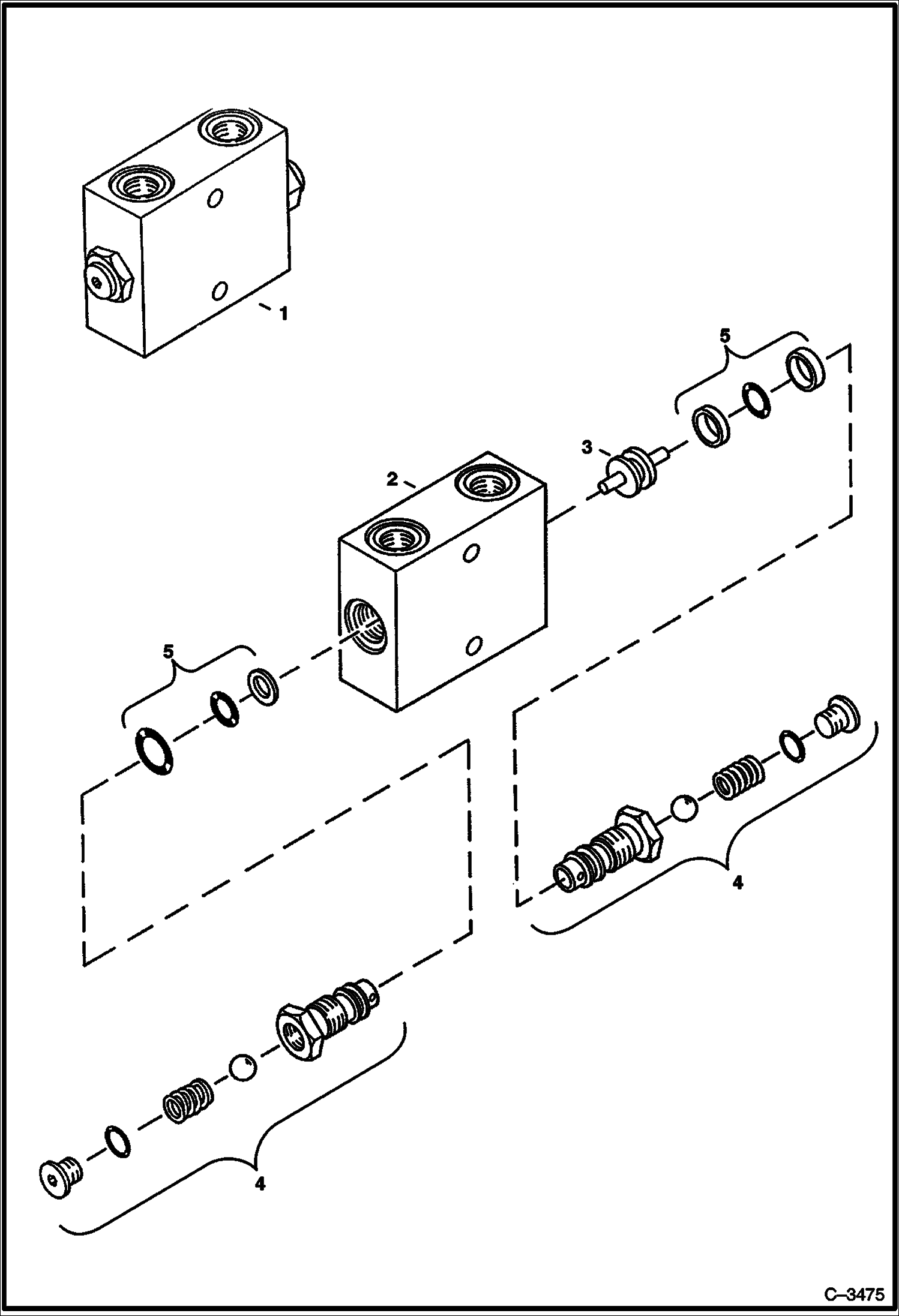 Схема запчастей Bobcat 430 - LOCK VALVE (Boom Swing) HYDRAULIC/HYDROSTATIC SYSTEM