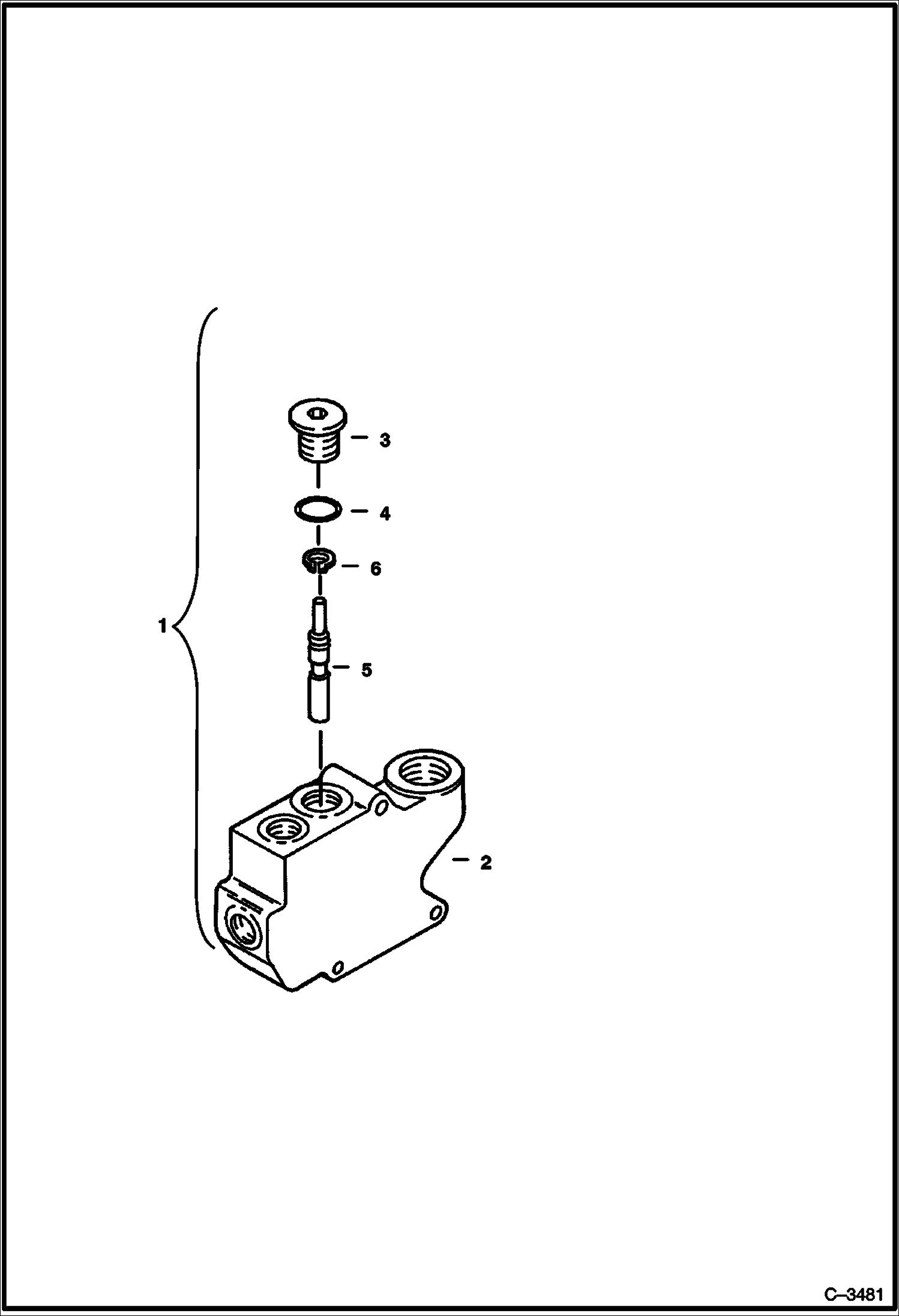 Схема запчастей Bobcat 337 - VALVE SECTION (Mid-Inlet - Isolator Valve) HYDRAULIC SYSTEM