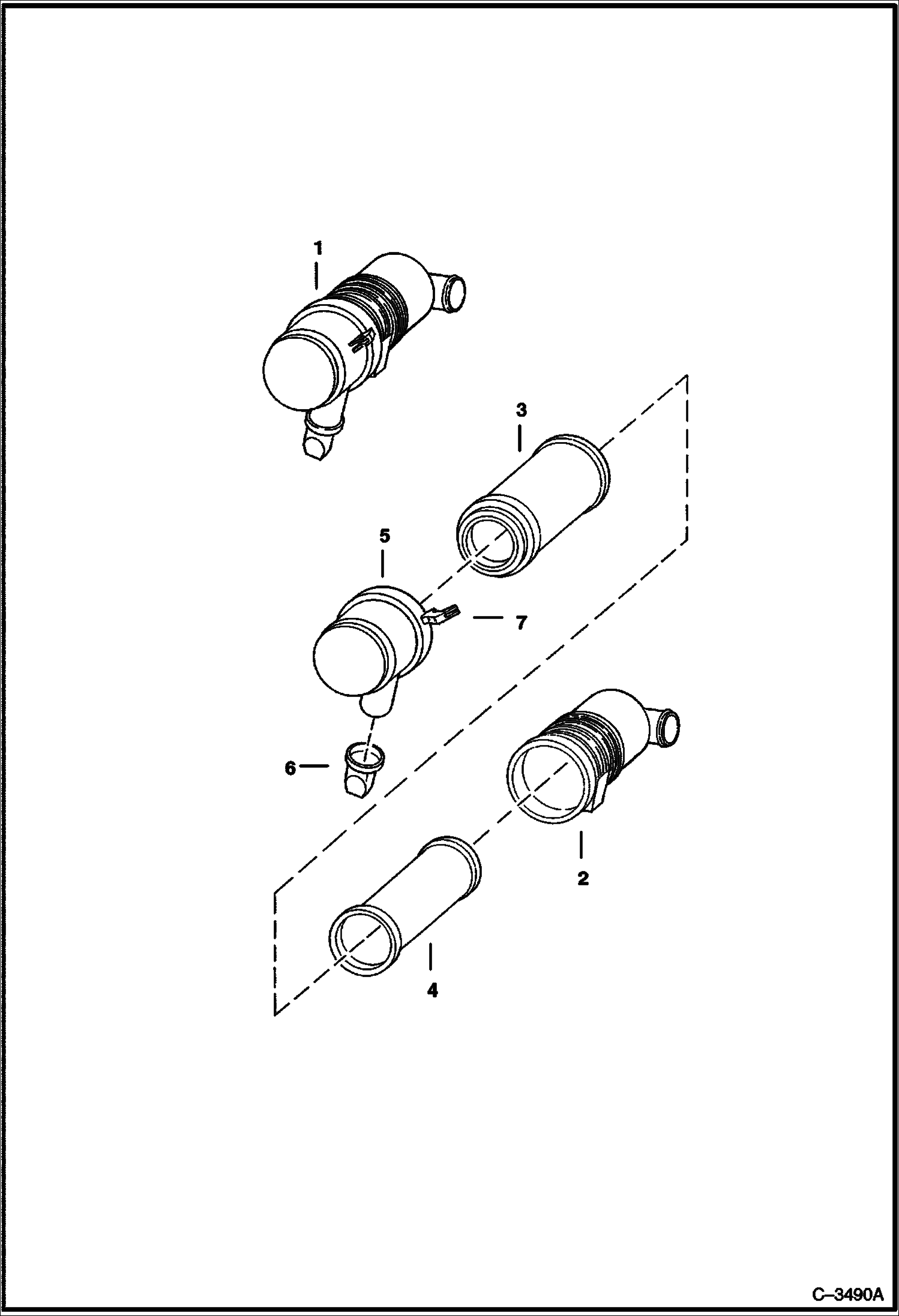 Схема запчастей Bobcat 400s - AIR CLEANER (Kubota - D1005-E3B-BC-3)(Tier IV Replacement) REPLACEMENT ENGINE