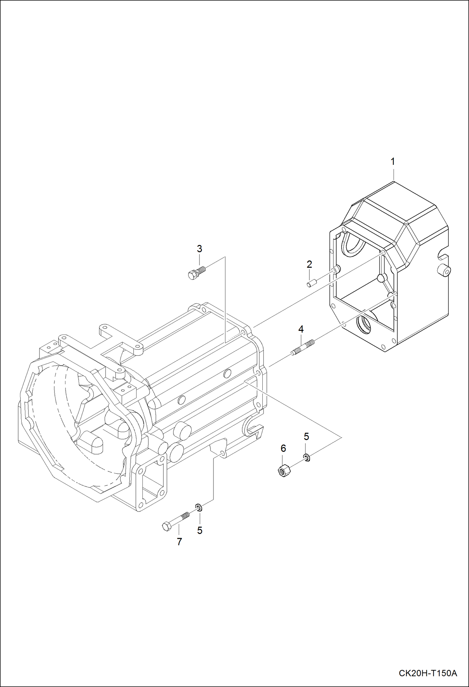 Схема запчастей Bobcat CT122 - HST CASE DRIVE TRAIN