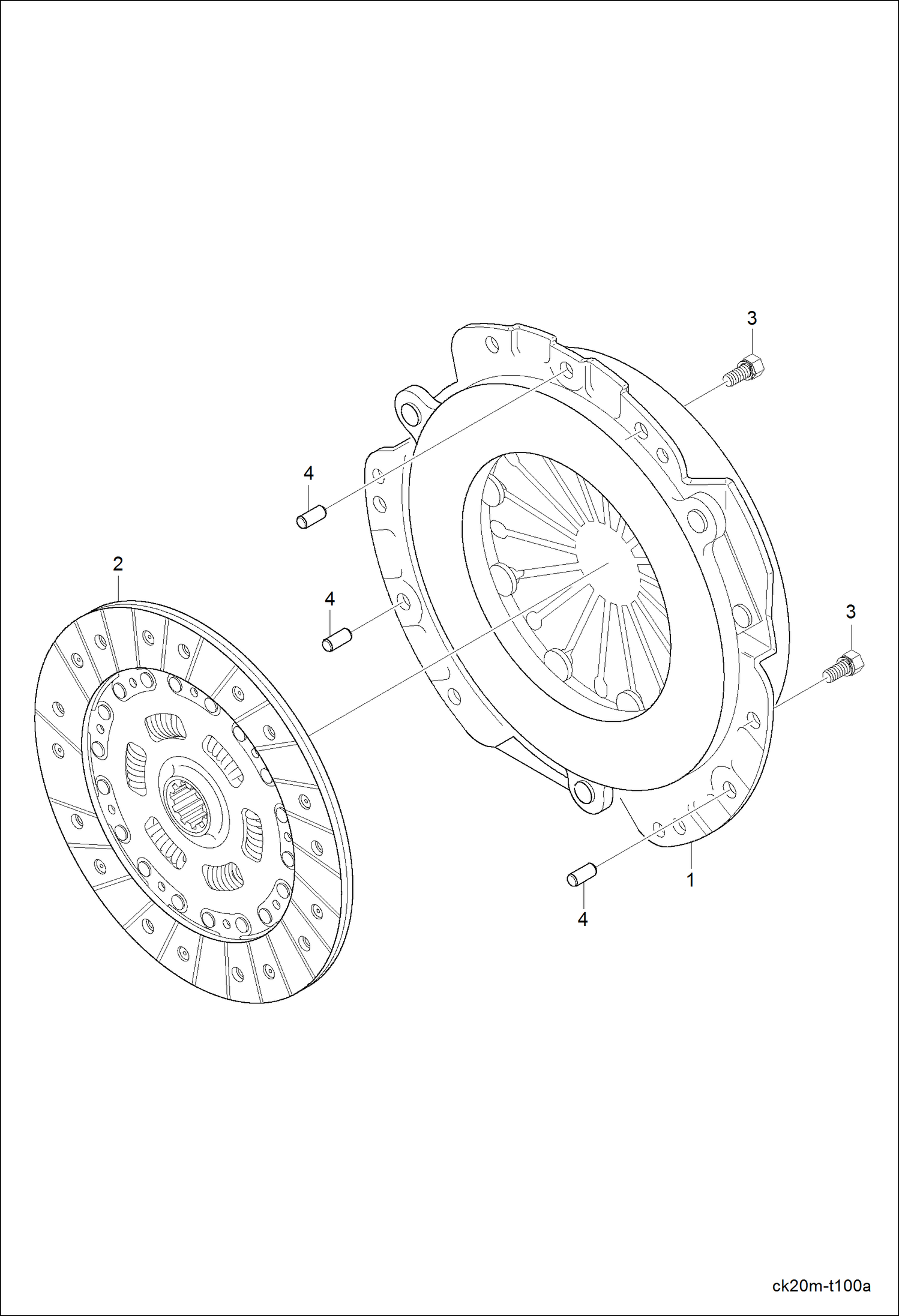 Схема запчастей Bobcat CT120 - CLUTCH GROUP POWER UNIT