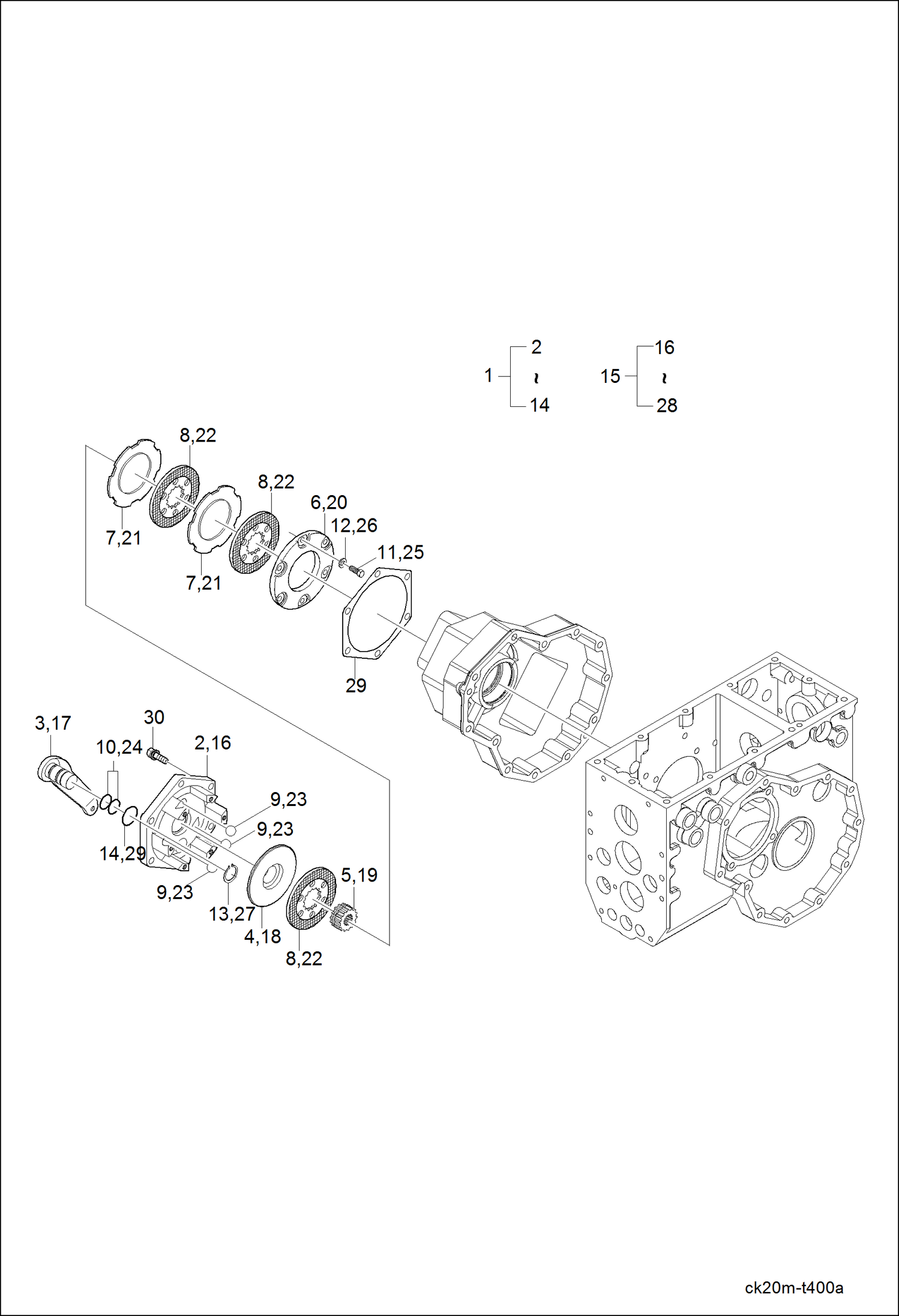 Схема запчастей Bobcat CT120 - BRAKE GROUP DRIVE TRAIN