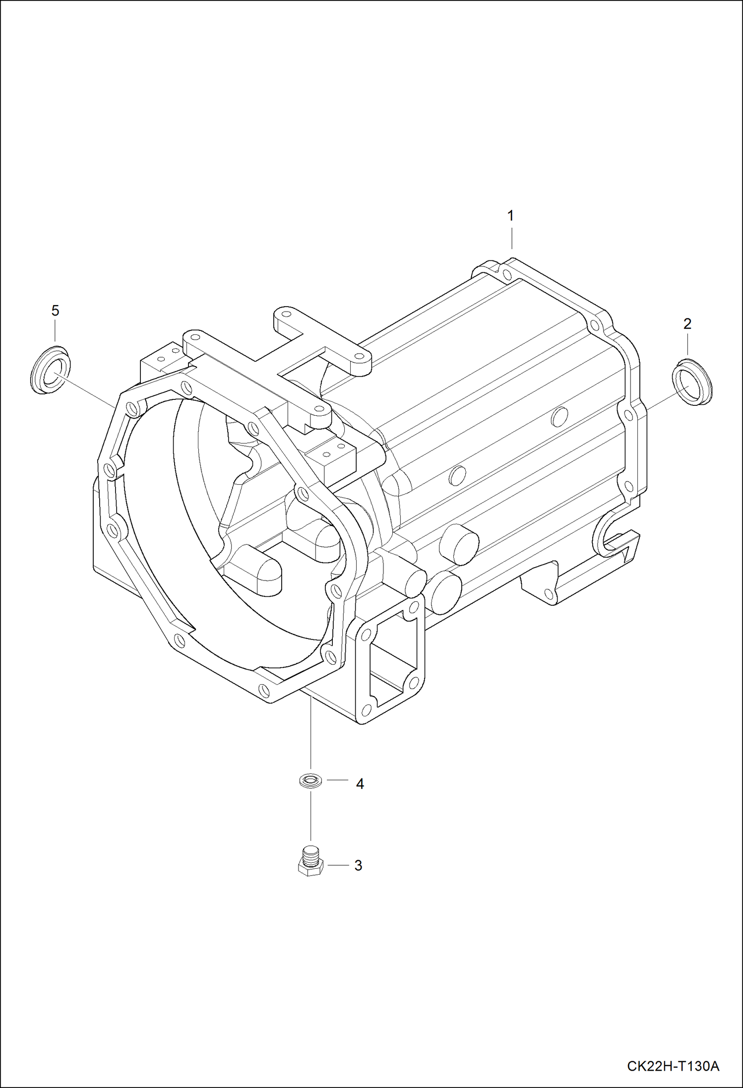 Схема запчастей Bobcat CT122 - CLUTCH HOUSING 1 GROUP DRIVE TRAIN