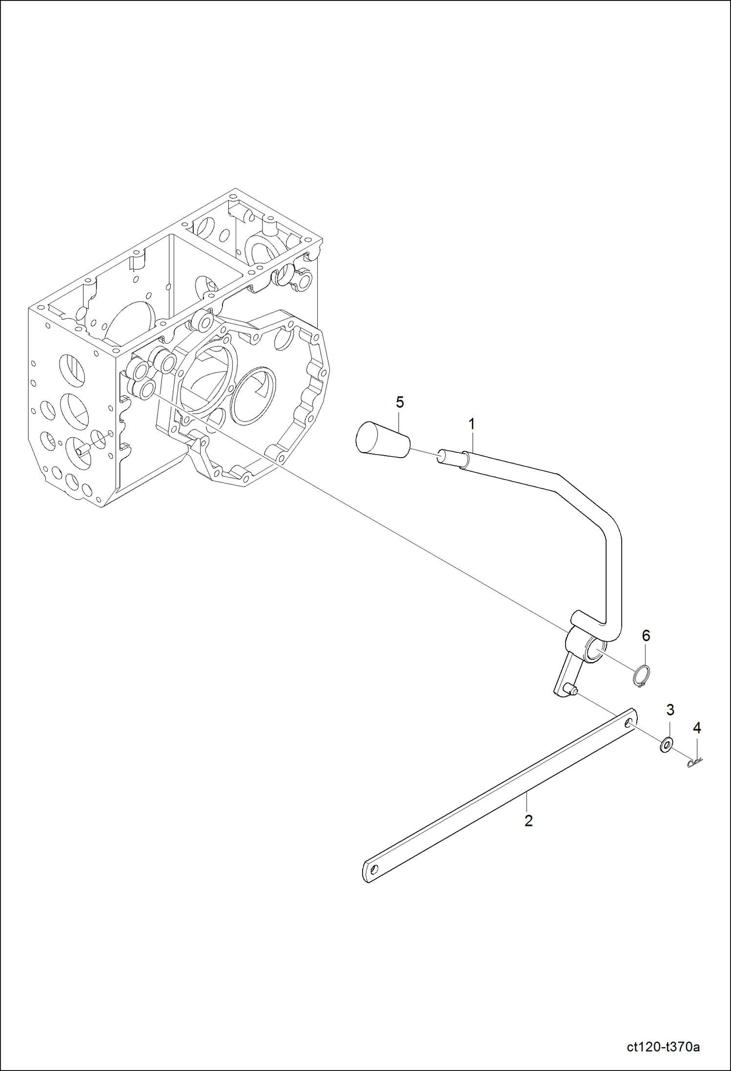 Схема запчастей Bobcat CT120 - FRONT WHEEL DRIVE LEVER GROUP DRIVE TRAIN