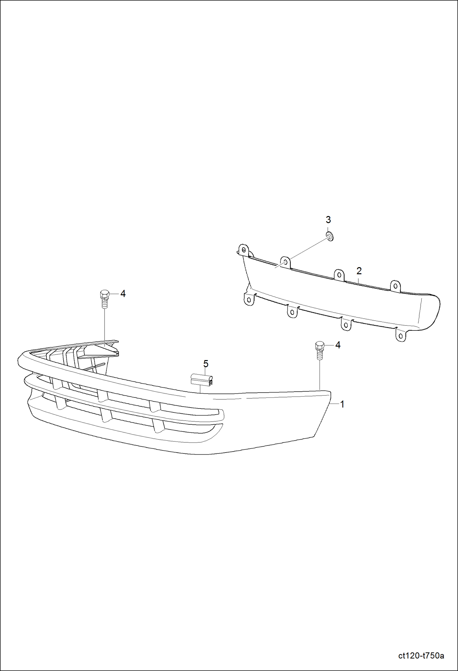 Схема запчастей Bobcat CT120 - HOOD (Front) MAIN FRAME