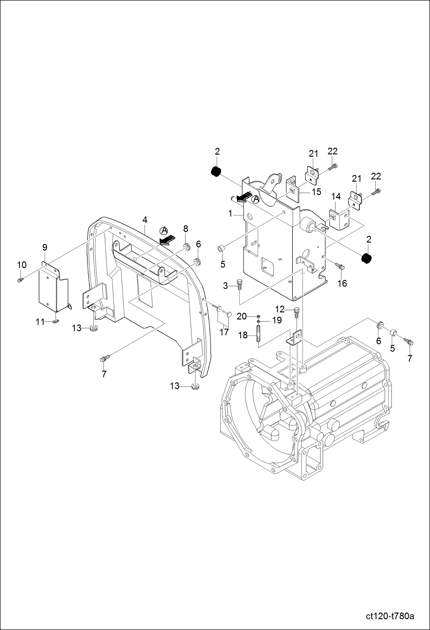 Схема запчастей Bobcat CT120 - FRAME GROUP MAIN FRAME