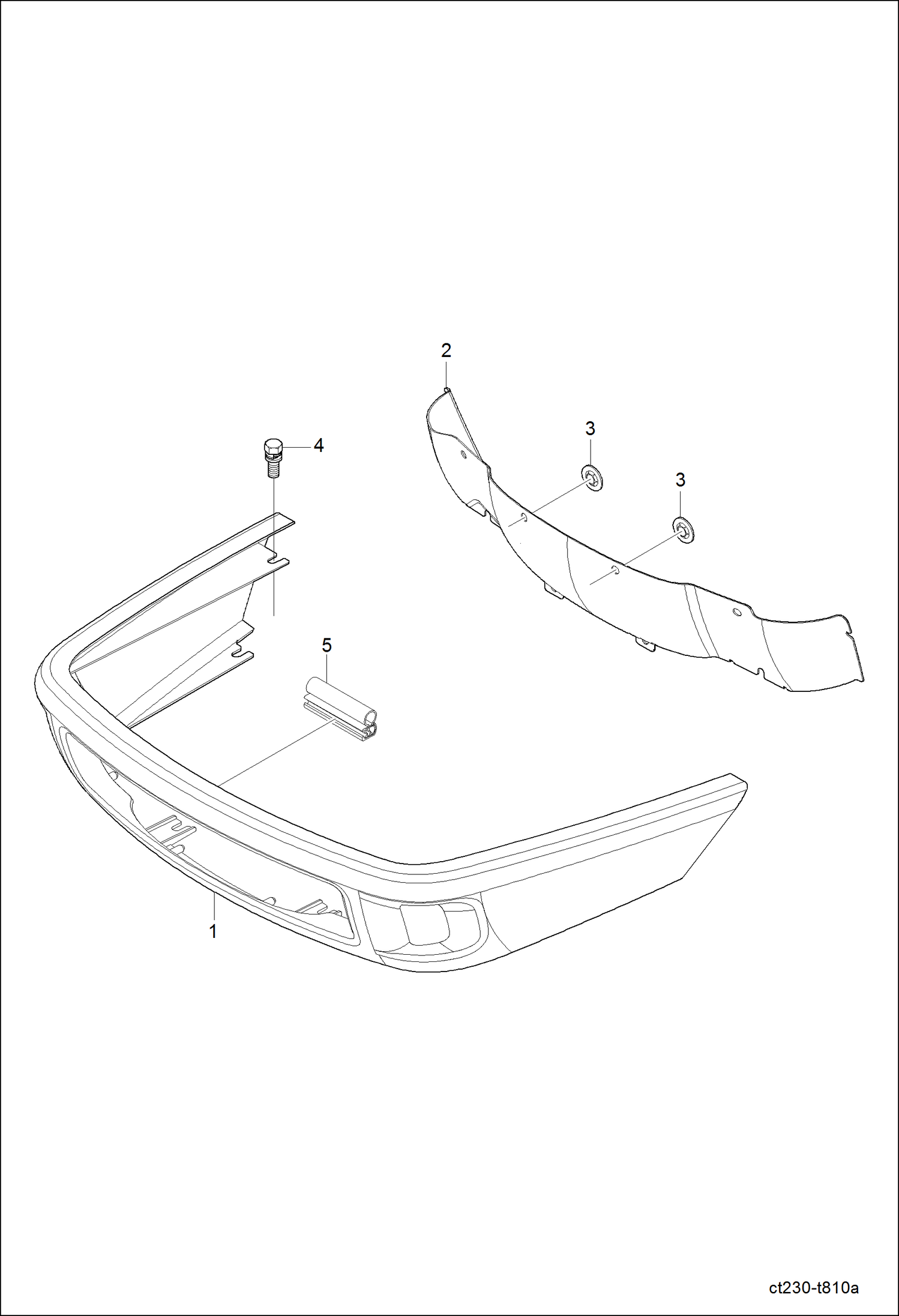 Схема запчастей Bobcat CT225 - BONNET 1 GROUP MAIN FRAME