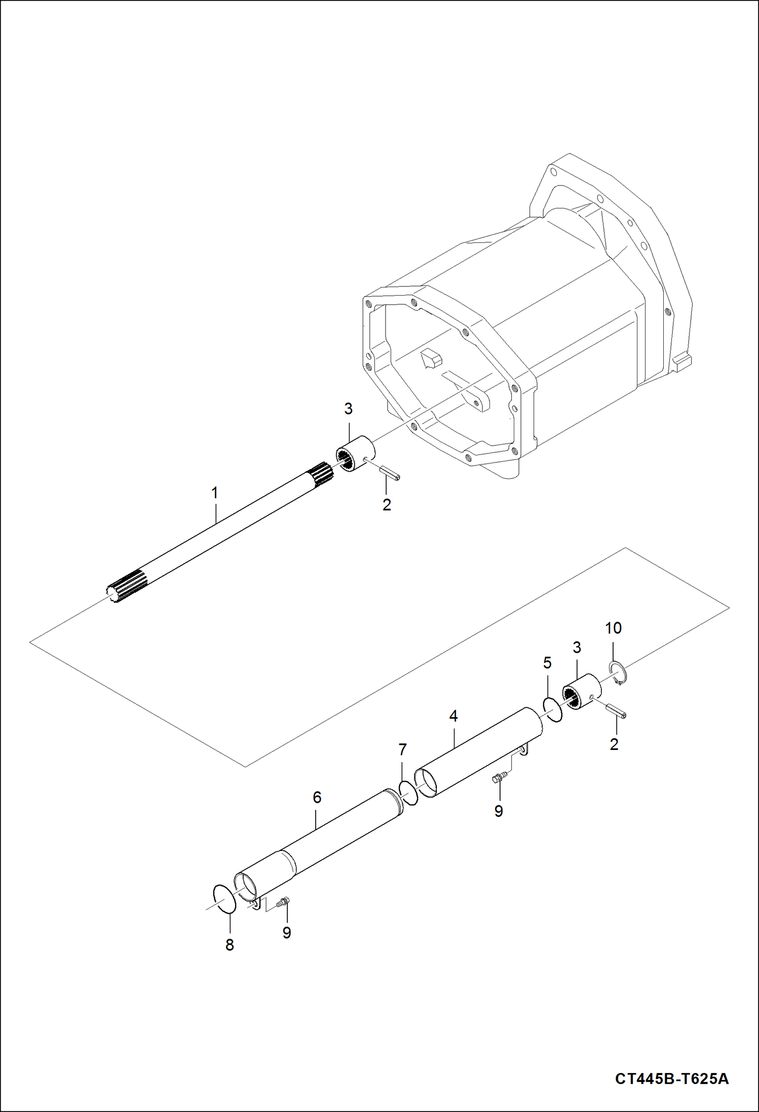 Схема запчастей Bobcat CT440 - PROPELLER SHAFT GROUP DRIVE TRAIN