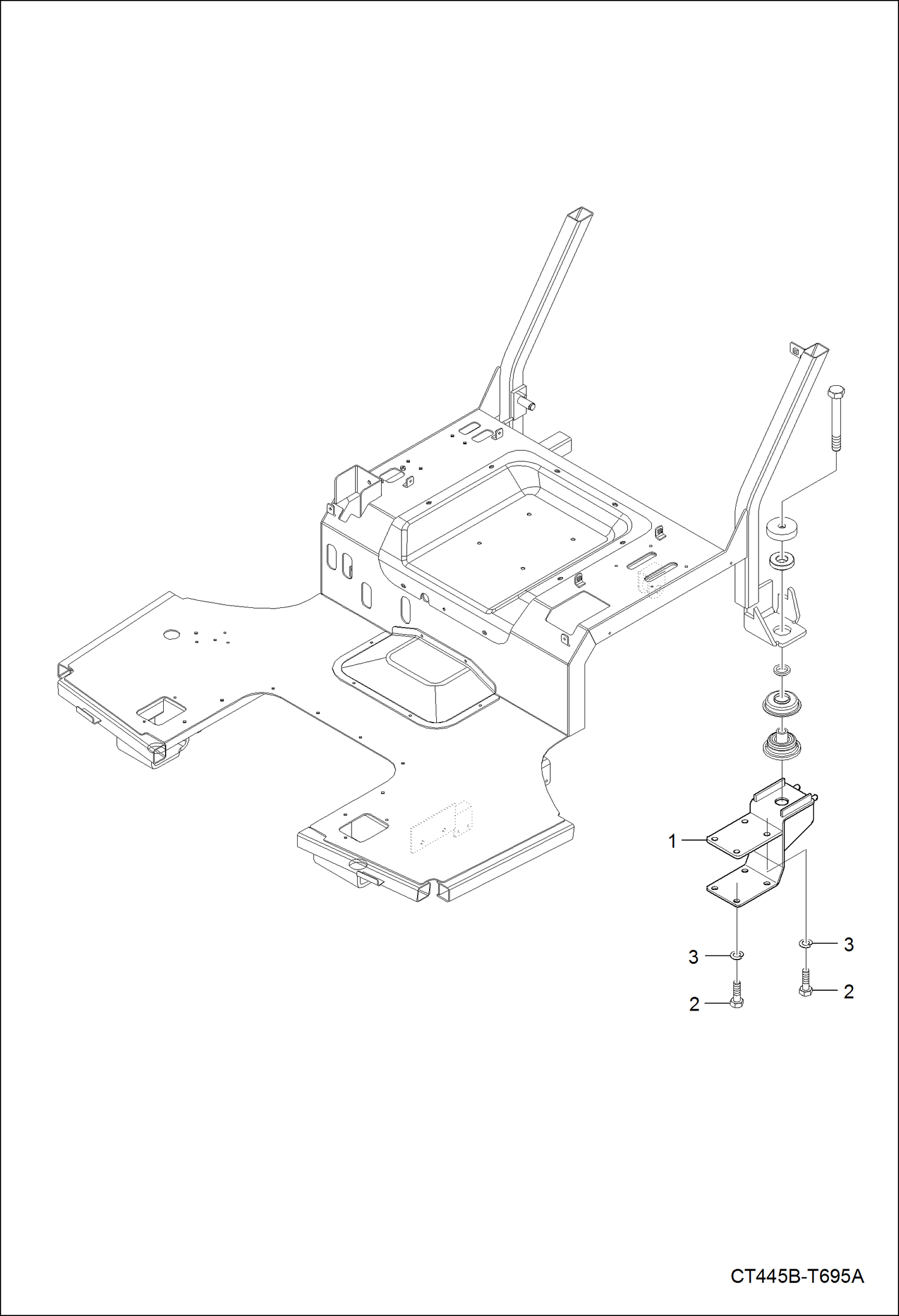 Схема запчастей Bobcat CT445 - CHECK CHAIN HOLDER GROUP HYDRAULIC SYSTEM