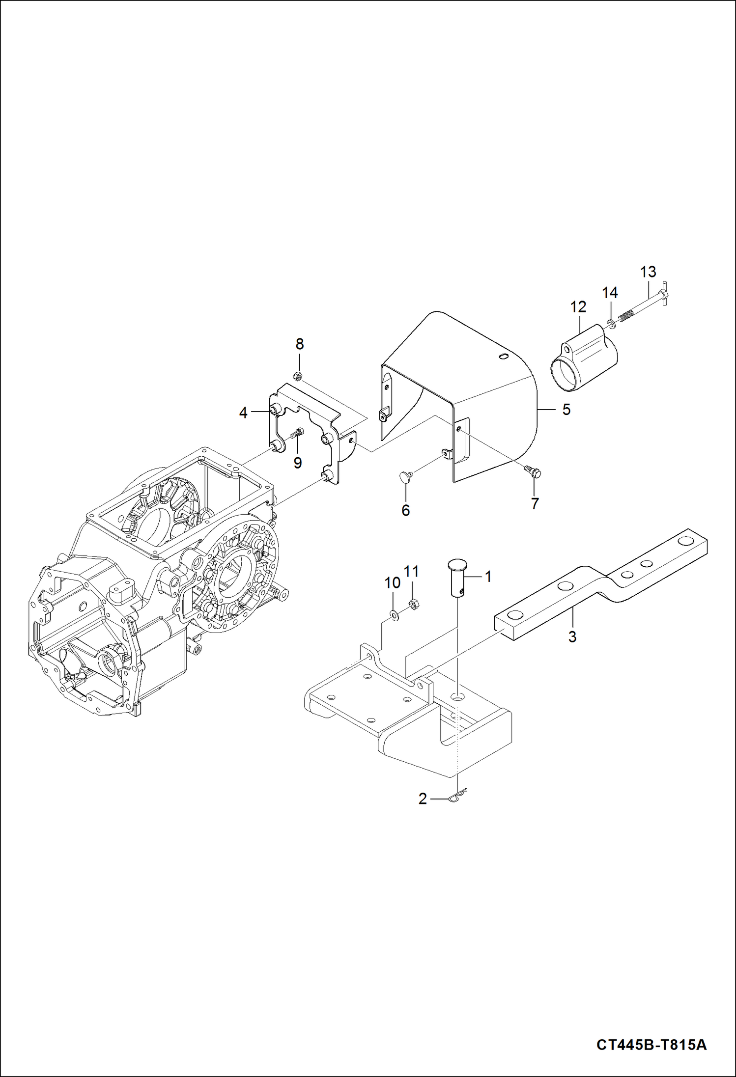 Схема запчастей Bobcat CT335 - DRAWBAR GROUP HYDRAULIC SYSTEM