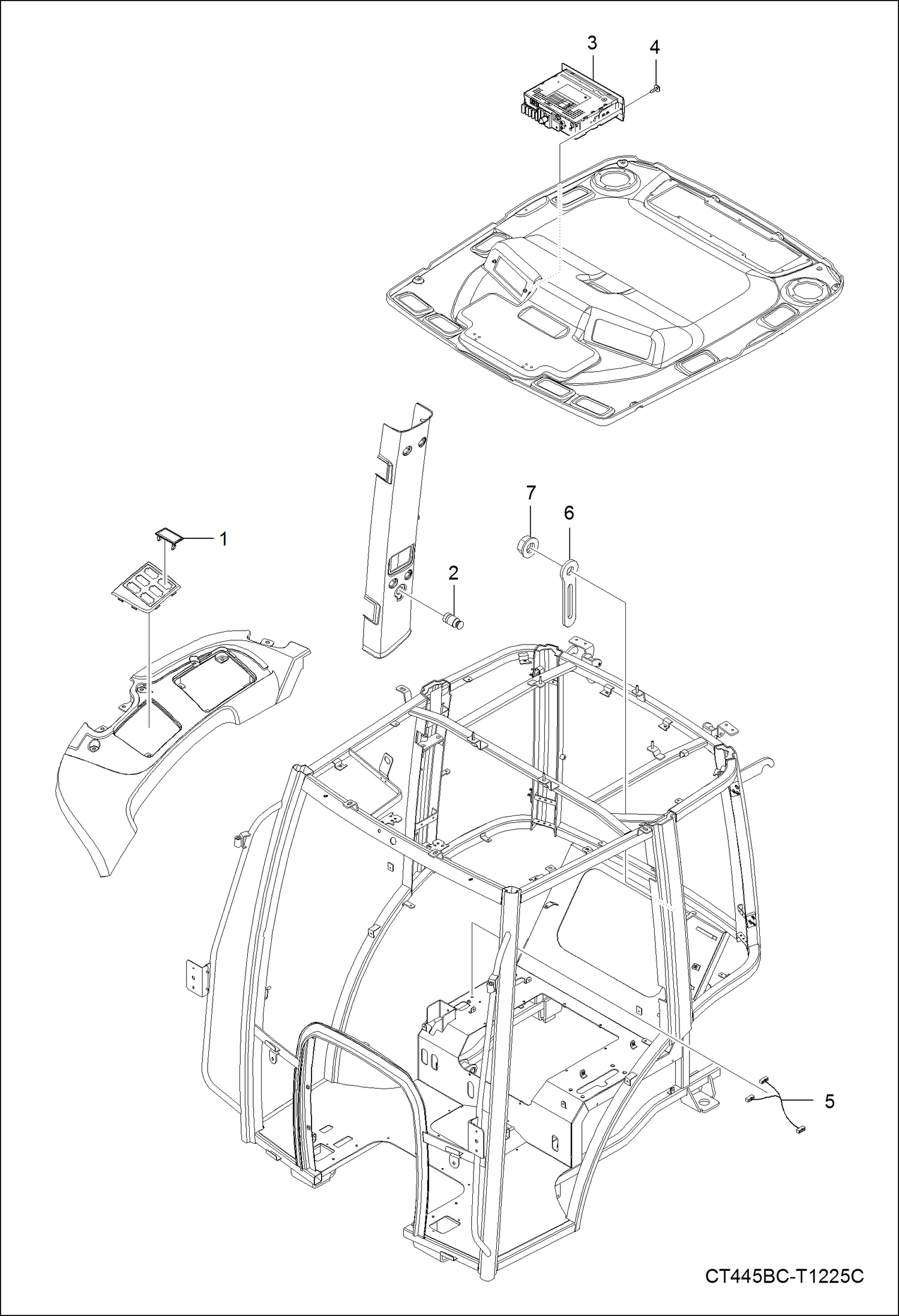 Схема запчастей Bobcat CT335 - CAB ELECTRICAL GROUP 2 ELECTRICAL SYSTEM
