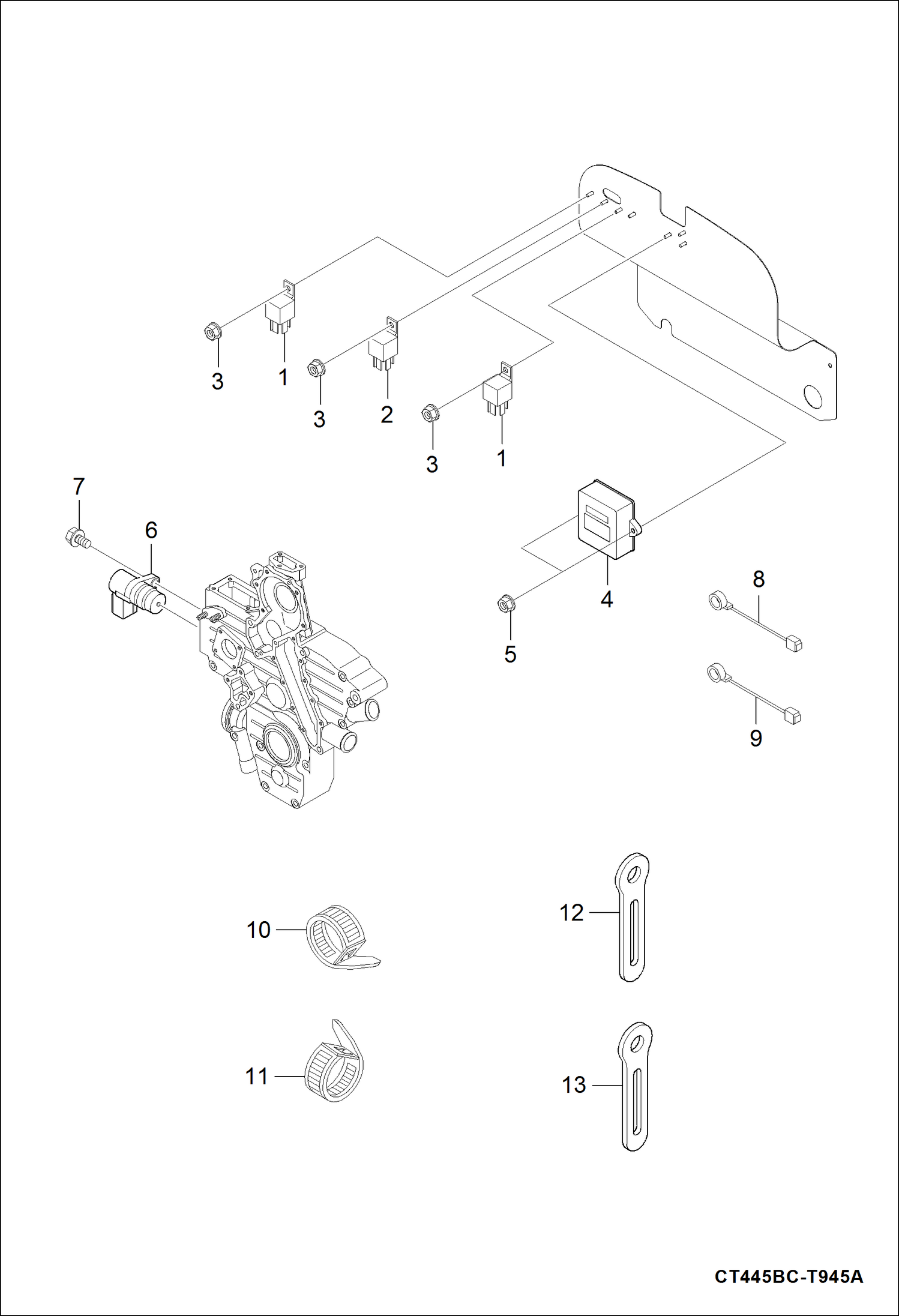 Схема запчастей Bobcat CT335 - ELECTRICAL SYSTEM GROUP 2 ELECTRICAL SYSTEM