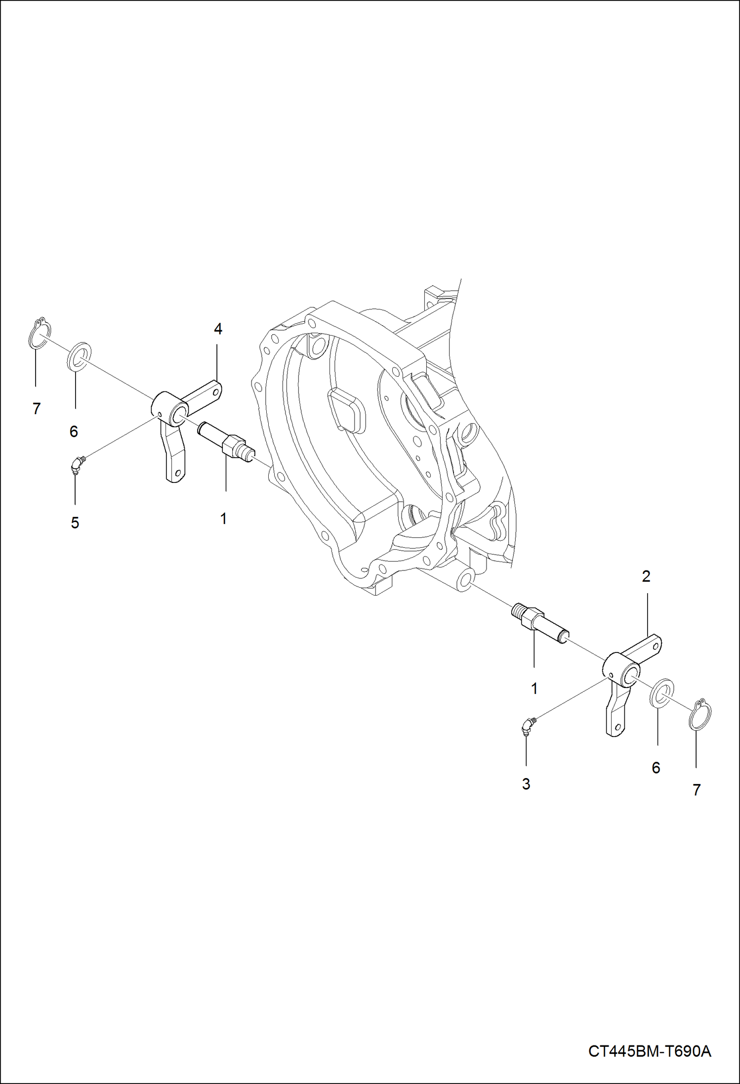 Схема запчастей Bobcat CT335 - BRAKE ROD 2 GROUP MAIN FRAME