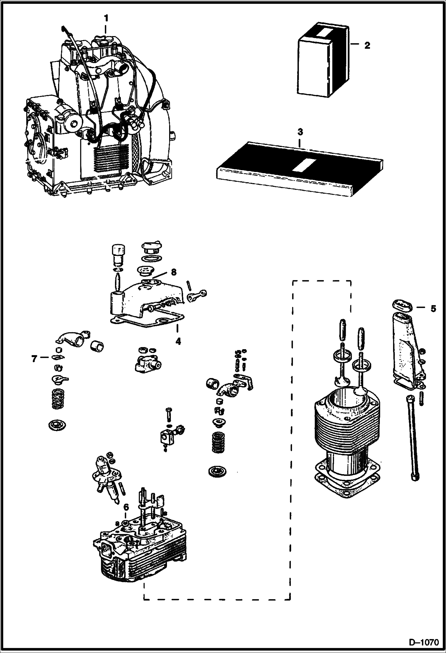 Схема запчастей Bobcat 600s - PETTER DIESEL ENGINE POWER UNIT