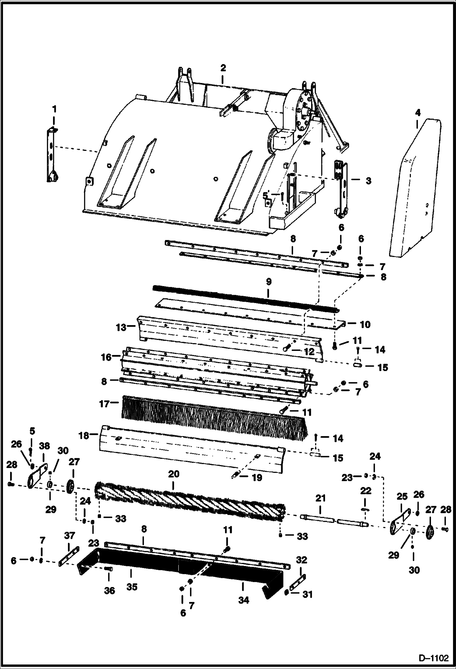 Схема запчастей Bobcat SWEEPER - SWEEPER (Brushes) (M-662) Loader