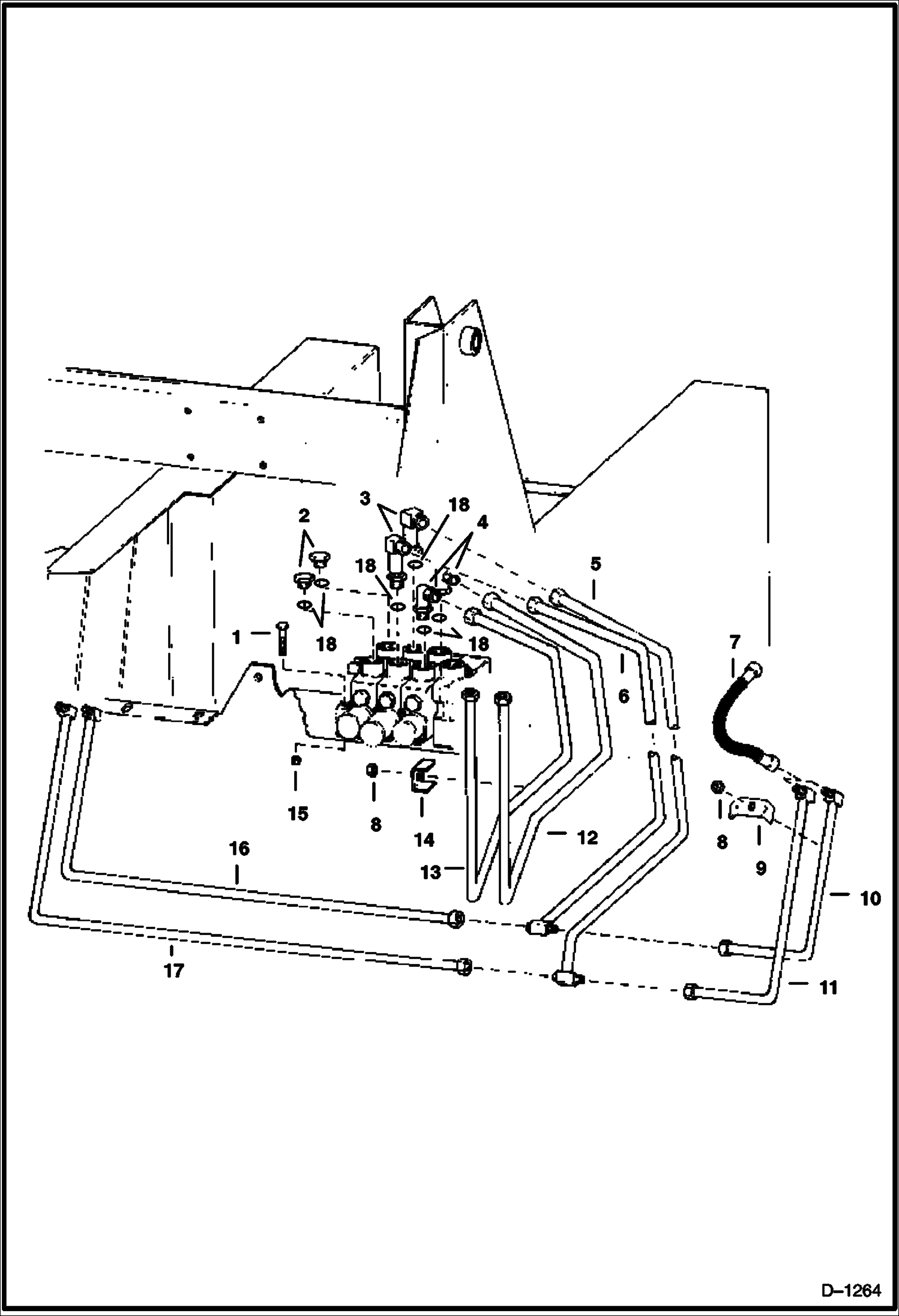 Схема запчастей Bobcat 600s - MAIN FRAME HYDRAULIC CIRCUITRY HYDRAULIC SYSTEM
