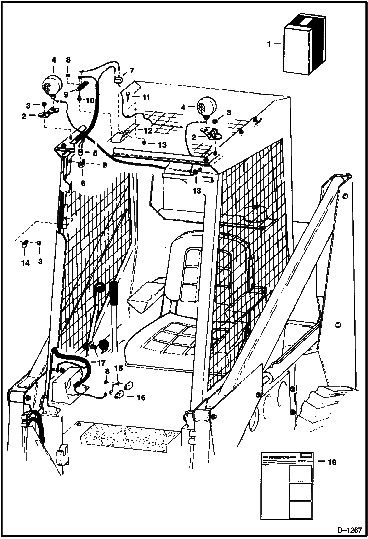 Схема запчастей Bobcat 600s - FLASHER LIGHTS ACCESSORIES & OPTIONS
