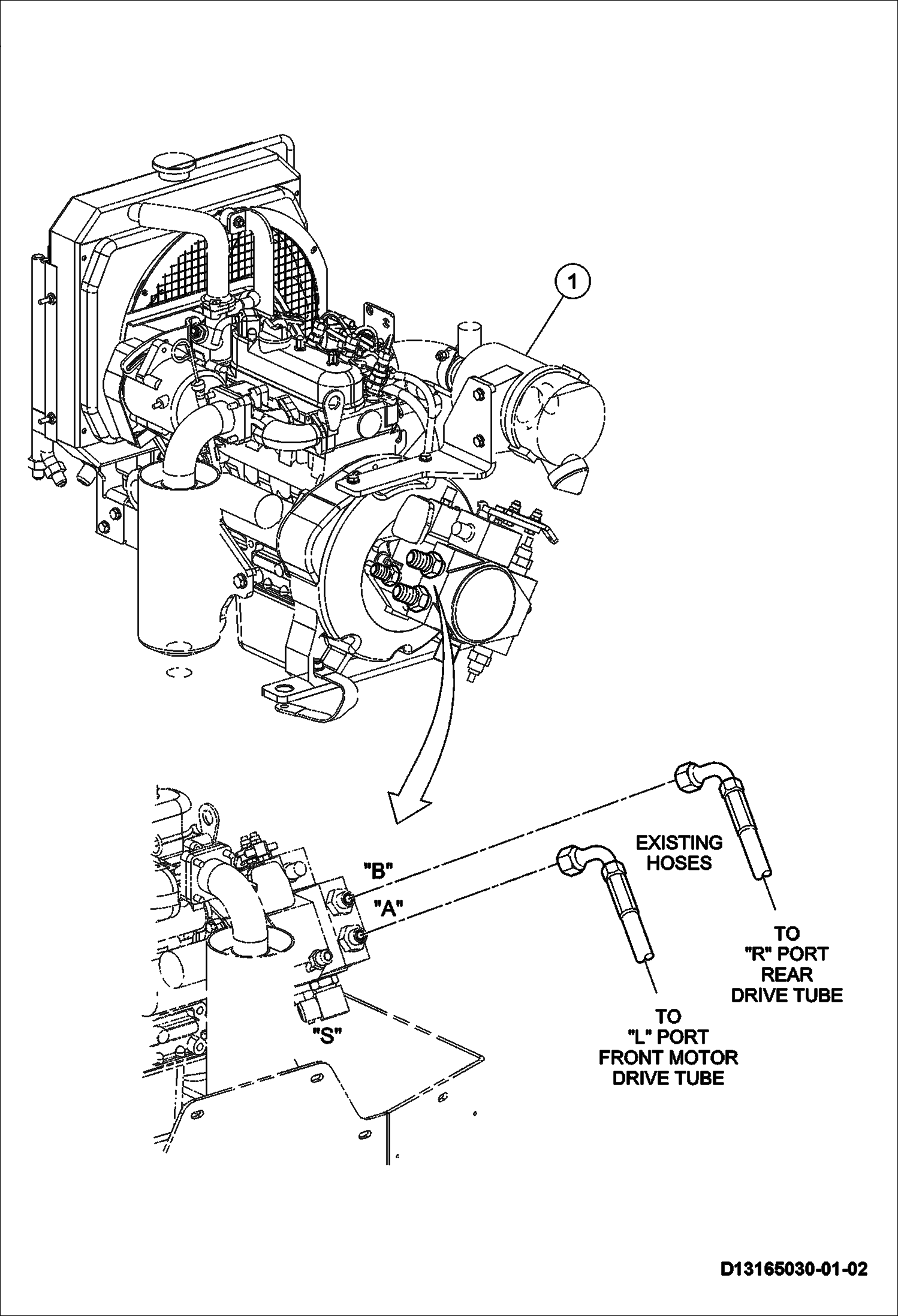 Схема запчастей Bobcat BCA14 - TRACTION SYSTEM POWER UNIT
