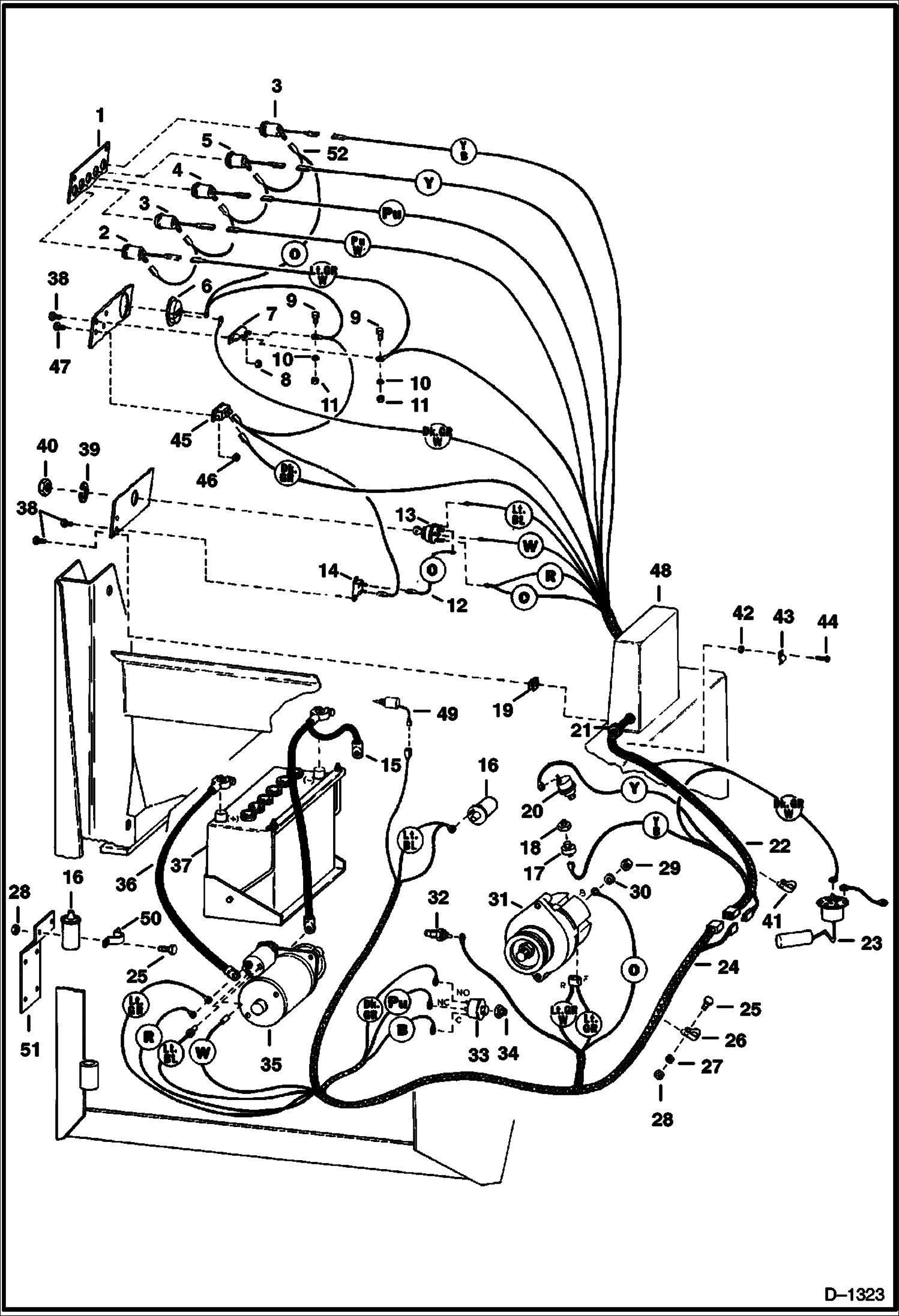 Схема запчастей Bobcat 700s - ELECTRICAL CIRCUITRY ELECTRICAL SYSTEM