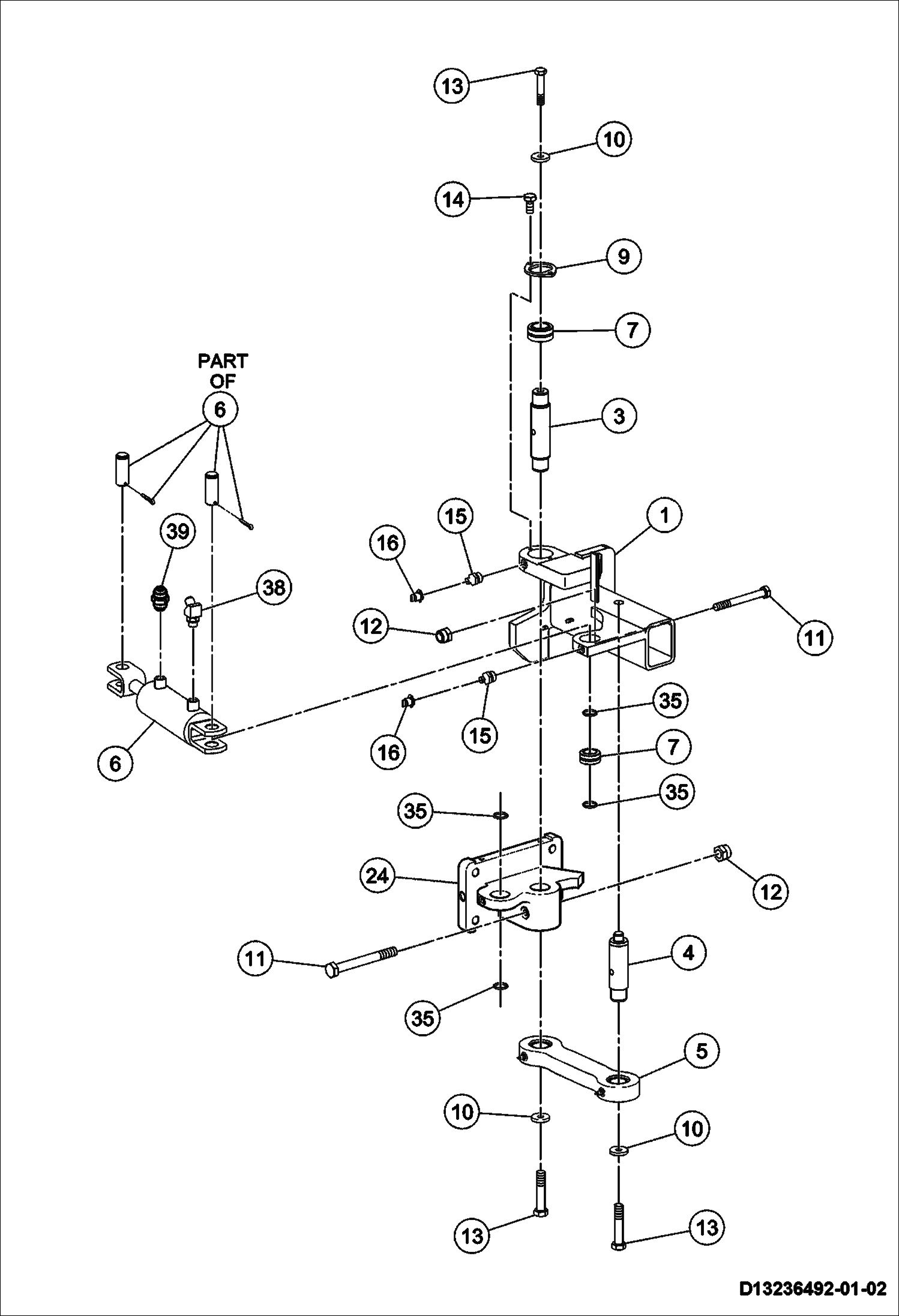 Схема запчастей Bobcat BCA14 - OFFSET & SWIVEL INSTALLATION OPTIONAL MAIN FRAME