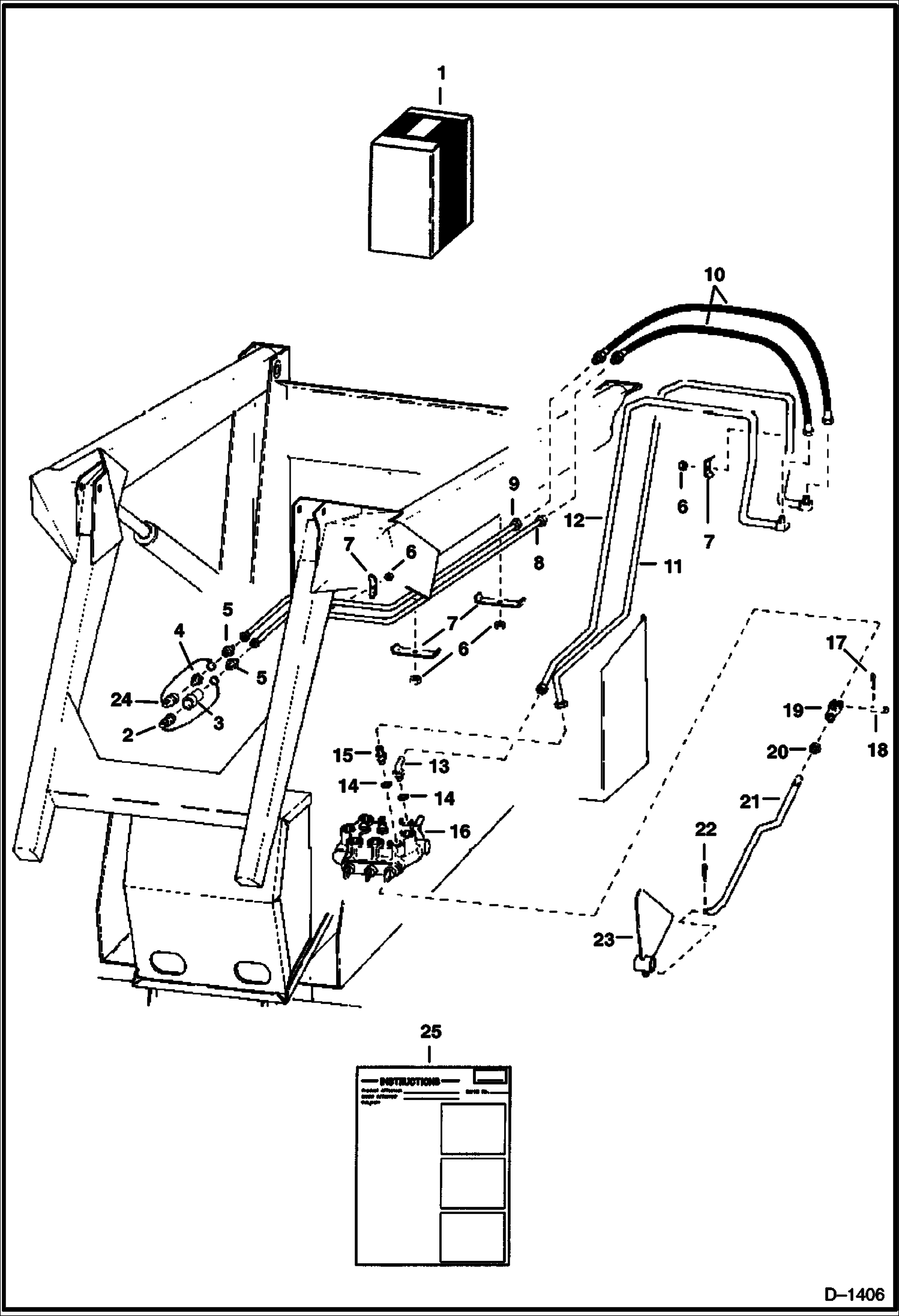 Схема запчастей Bobcat 300s - AUXILIARY HYDRAULIC KIT ACCESSORIES & OPTIONS