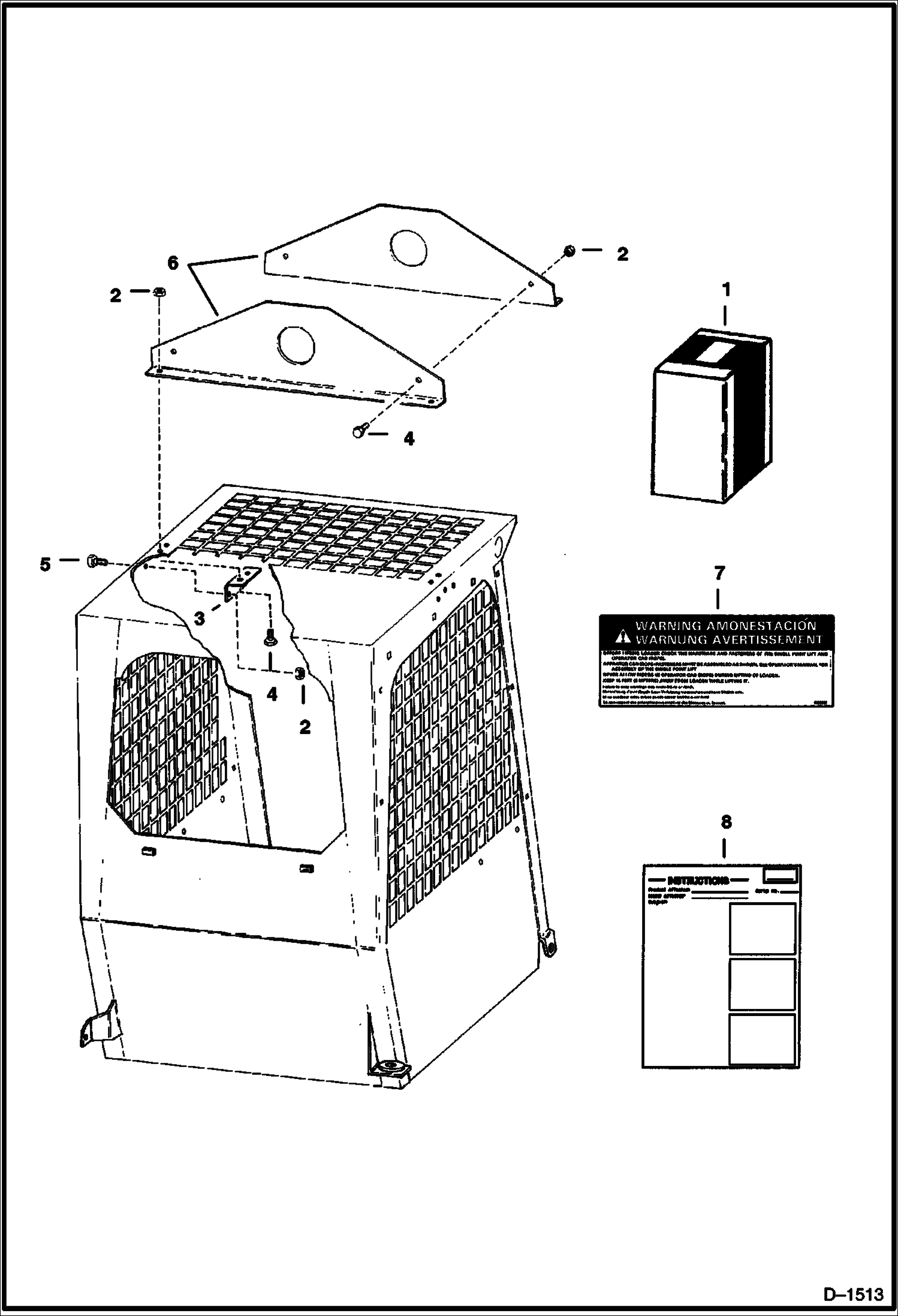Схема запчастей Bobcat 800s - SINGLE POINT LIFT ACCESSORIES & OPTIONS