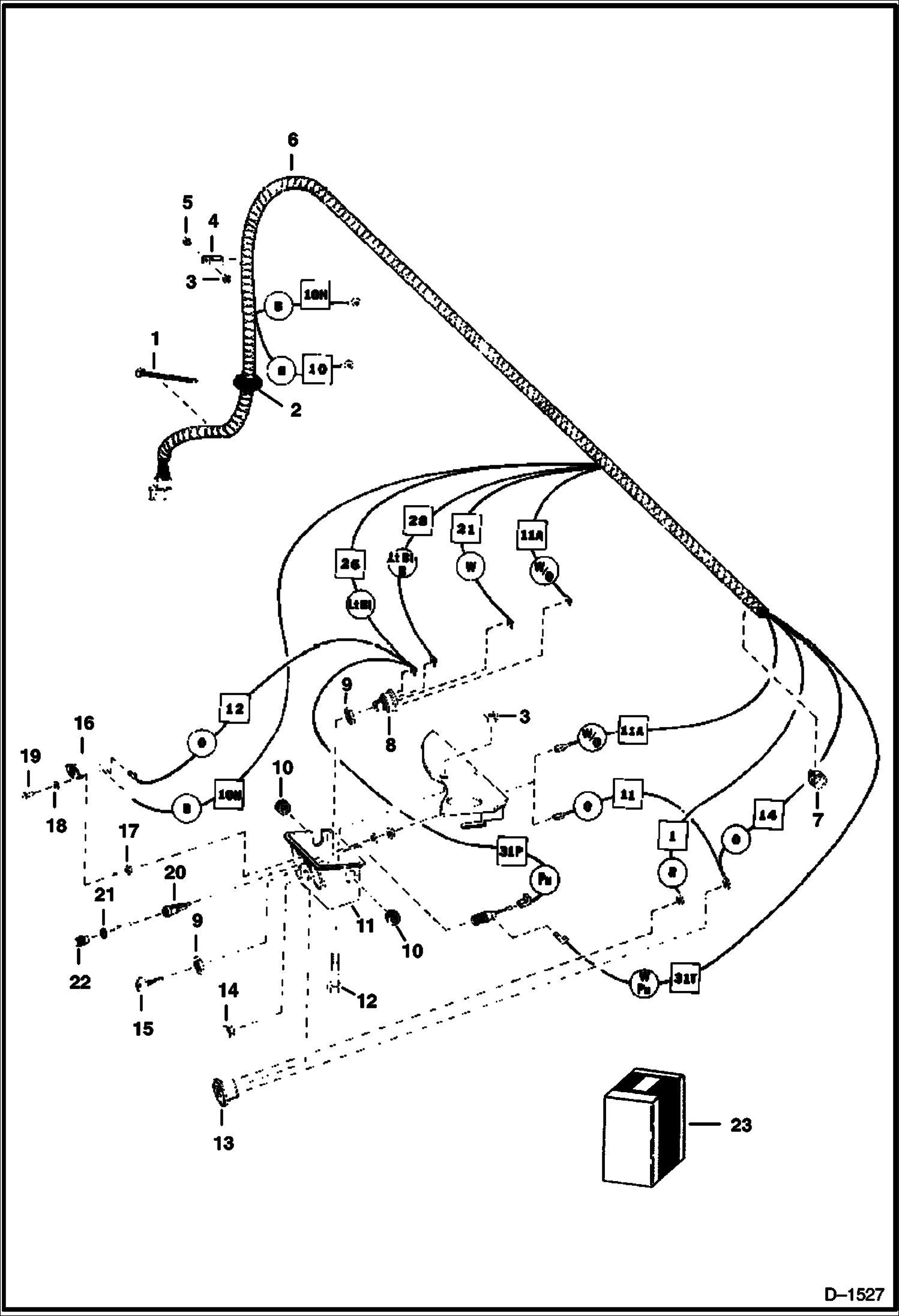 Схема запчастей Bobcat 300s - CAB ELECTRICAL CIRCUITRY (S/N 16152 & Above) ELECTRICAL SYSTEM