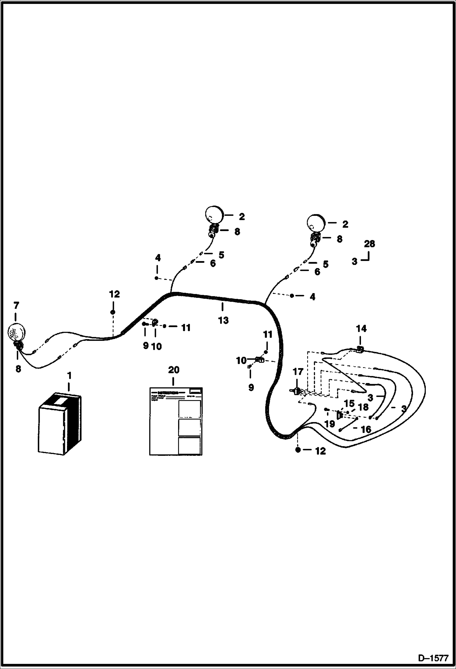 Схема запчастей Bobcat 800s - LIGHT KIT ACCESSORIES & OPTIONS