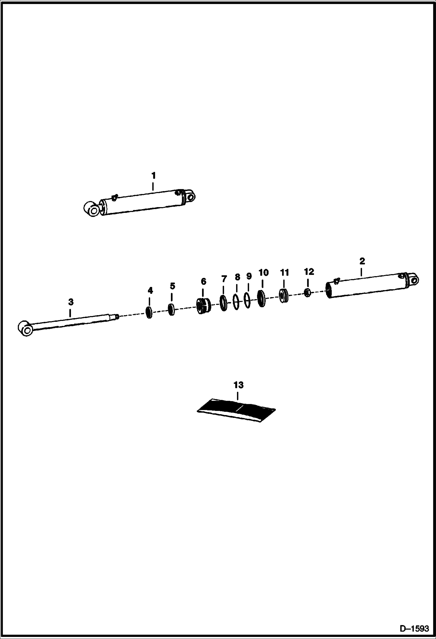 Схема запчастей Bobcat BACKHOE - BACKHOE (Stabilizer Cylinder) (911 00168 & Above) (843 Only) 911 BACKHOE