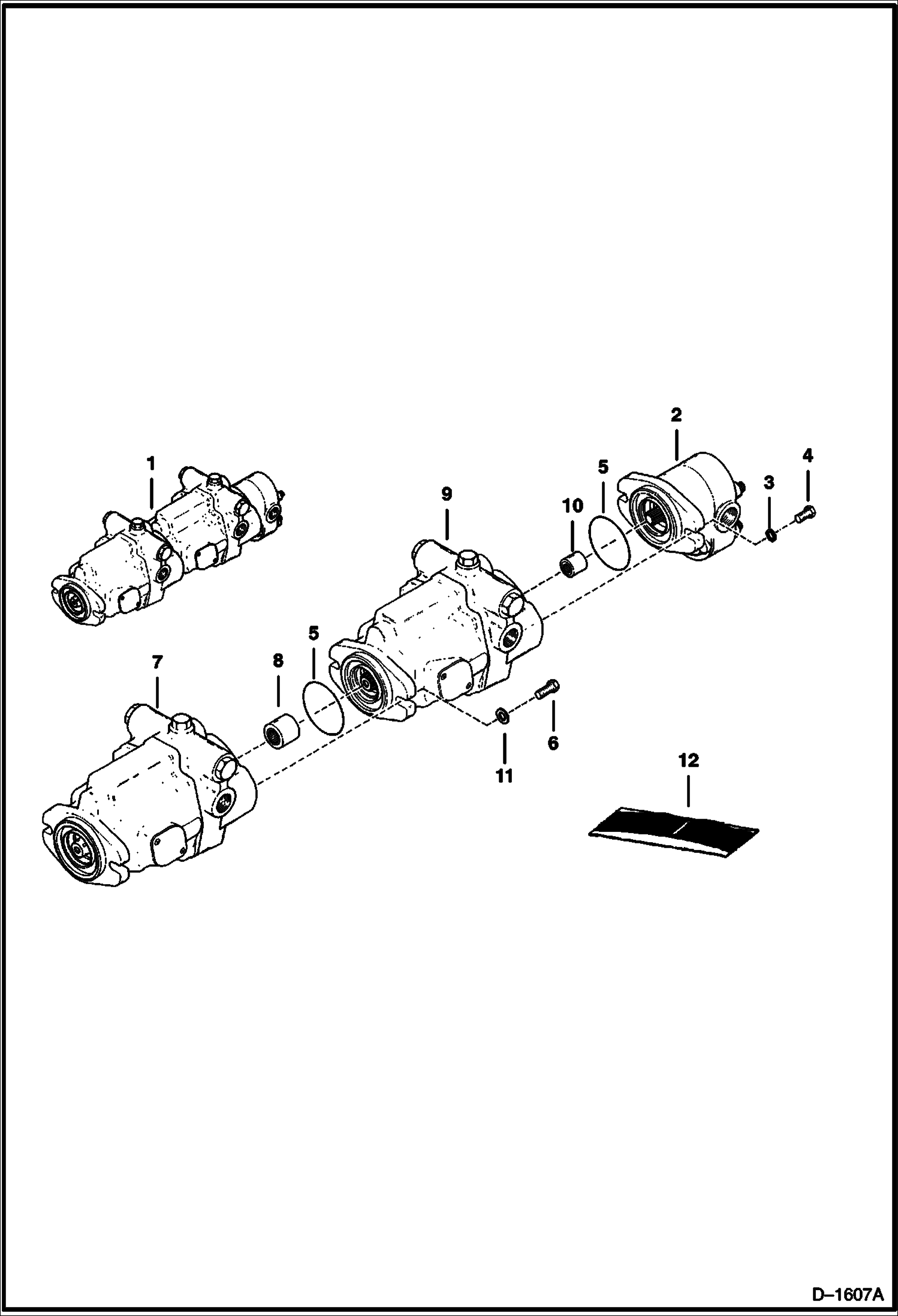 Схема запчастей Bobcat 500s - HYDROSTATIC PUMP (Eaton 78116-RBE-02) HYDROSTATIC SYSTEM