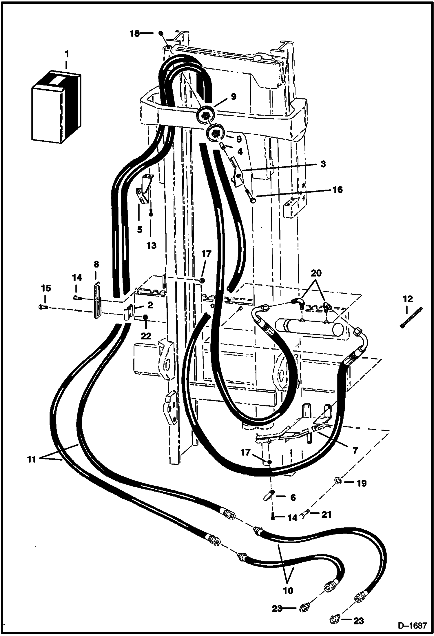 Схема запчастей Bobcat Articulated Loaders - #4 PLUMBING KIT (Side Shift Att.) ACCESSORIES & OPTIONS