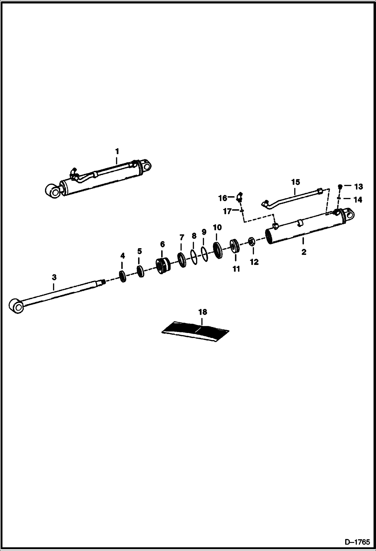 Схема запчастей Bobcat BACKHOE - BACKHOE (Stabilizer Cylinder) (911) (843 Only) 911 BACKHOE