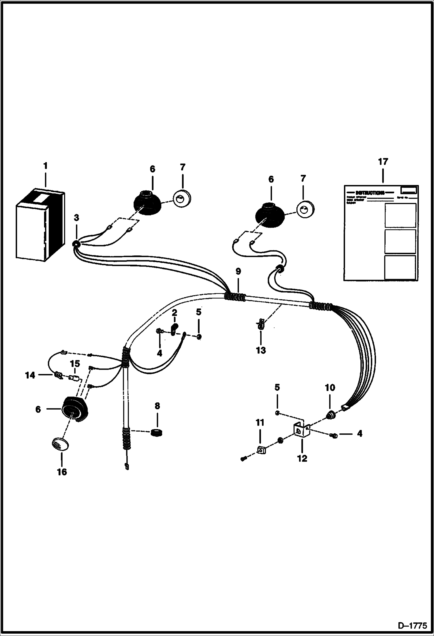 Схема запчастей Bobcat 400s - LIGHT KIT ACCESSORIES & OPTIONS